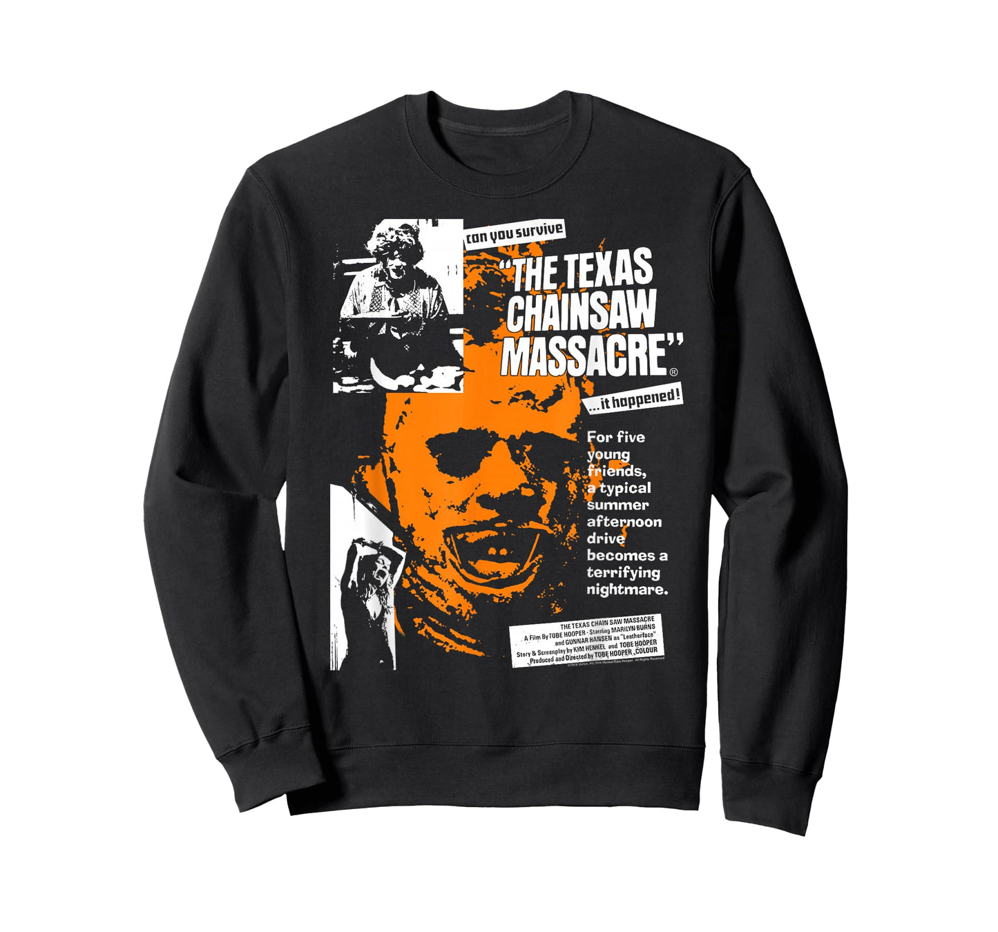 The Texas Chainsaw Massacre Headline Collage Horror T-Shirt