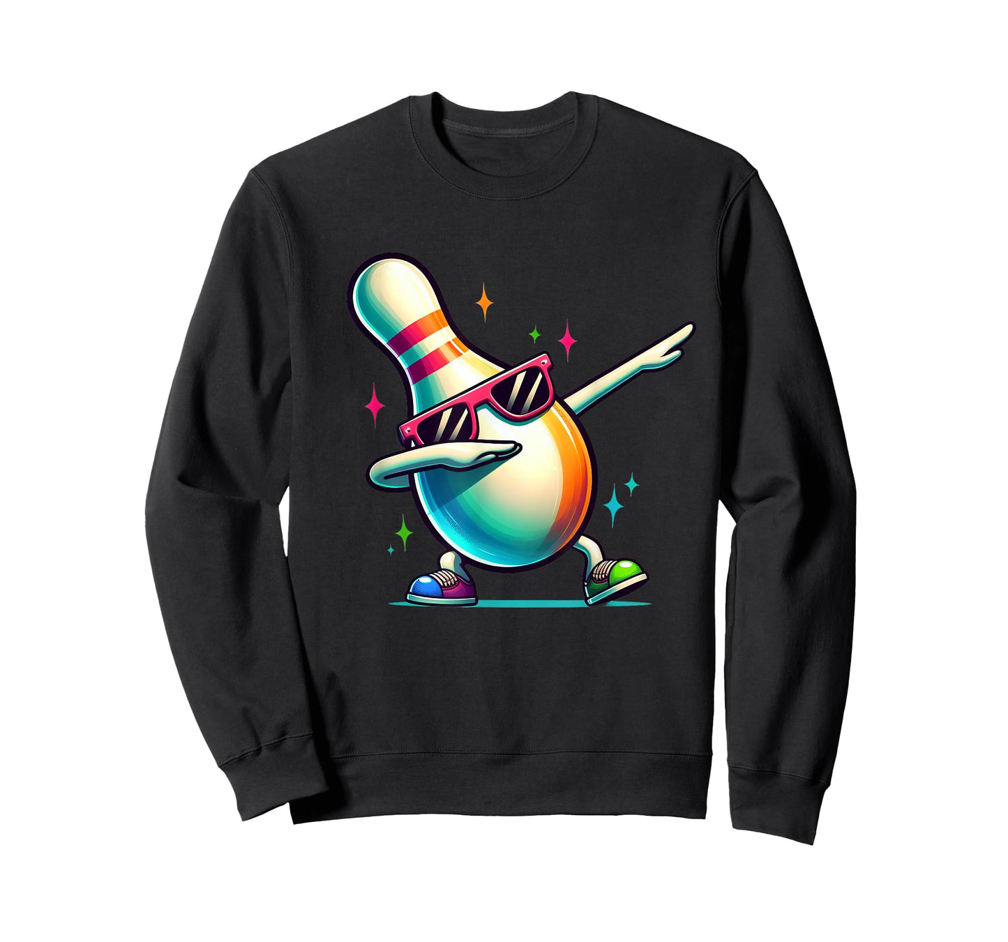 Bowling Pin Dabbing Sunglasses Bowler Player Kids Boys Men T-Shirt