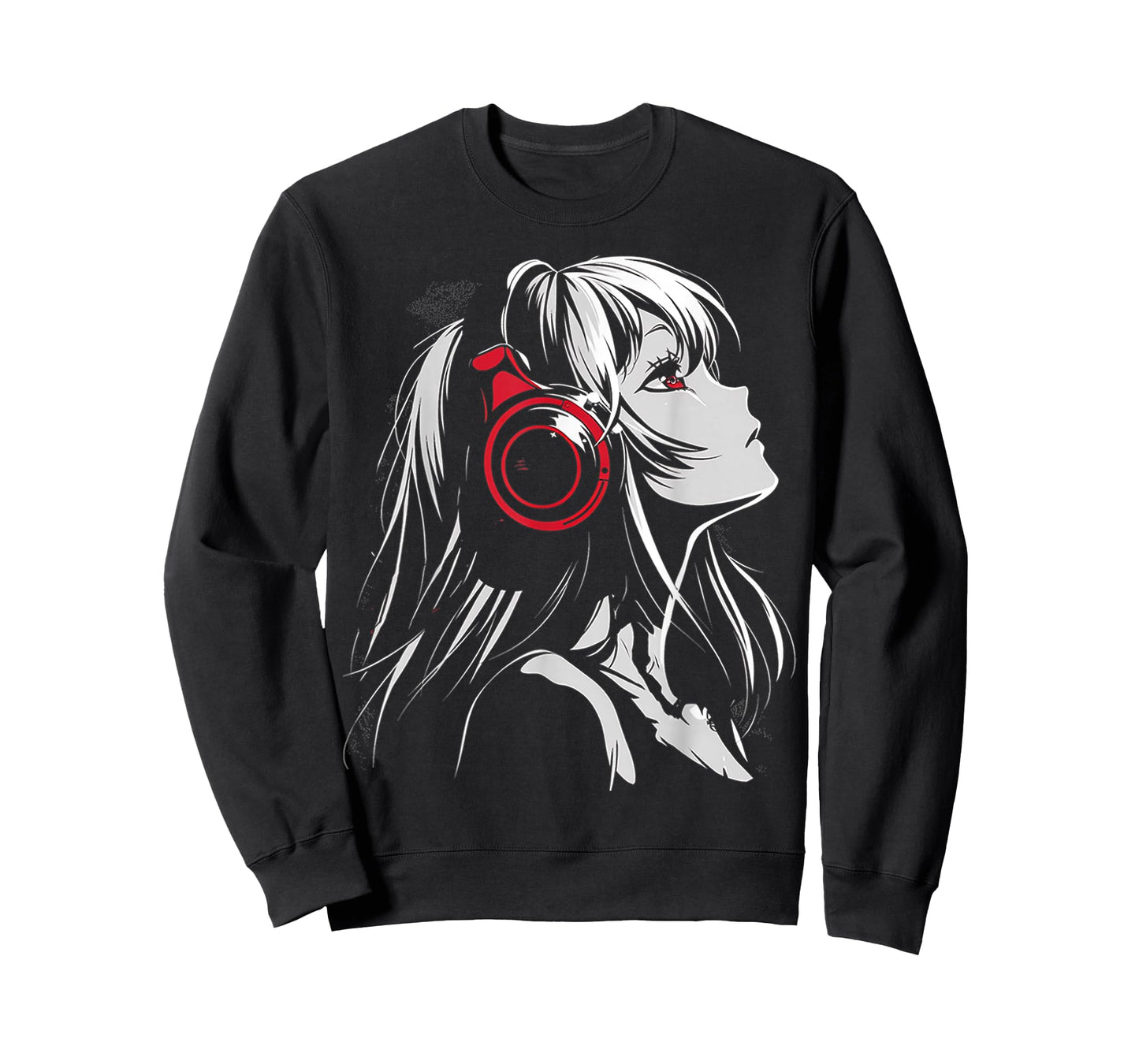 Anime Manga Motif Headphone Artwork Anime T-Shirt
