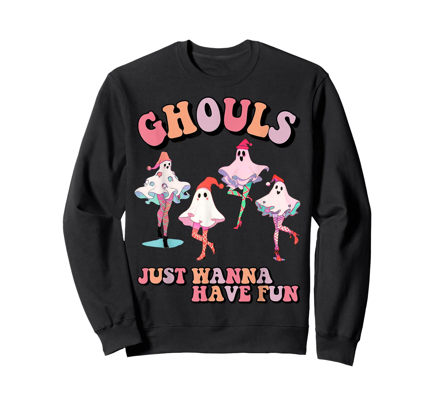 Ghouls just wanna have fun Retro Halloween Christmas girls T-Shirt