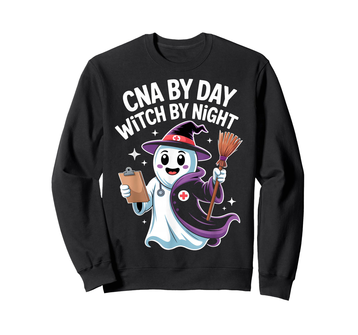 CNA by Day Witch by Night Funny Halloween CNA T-Shirt