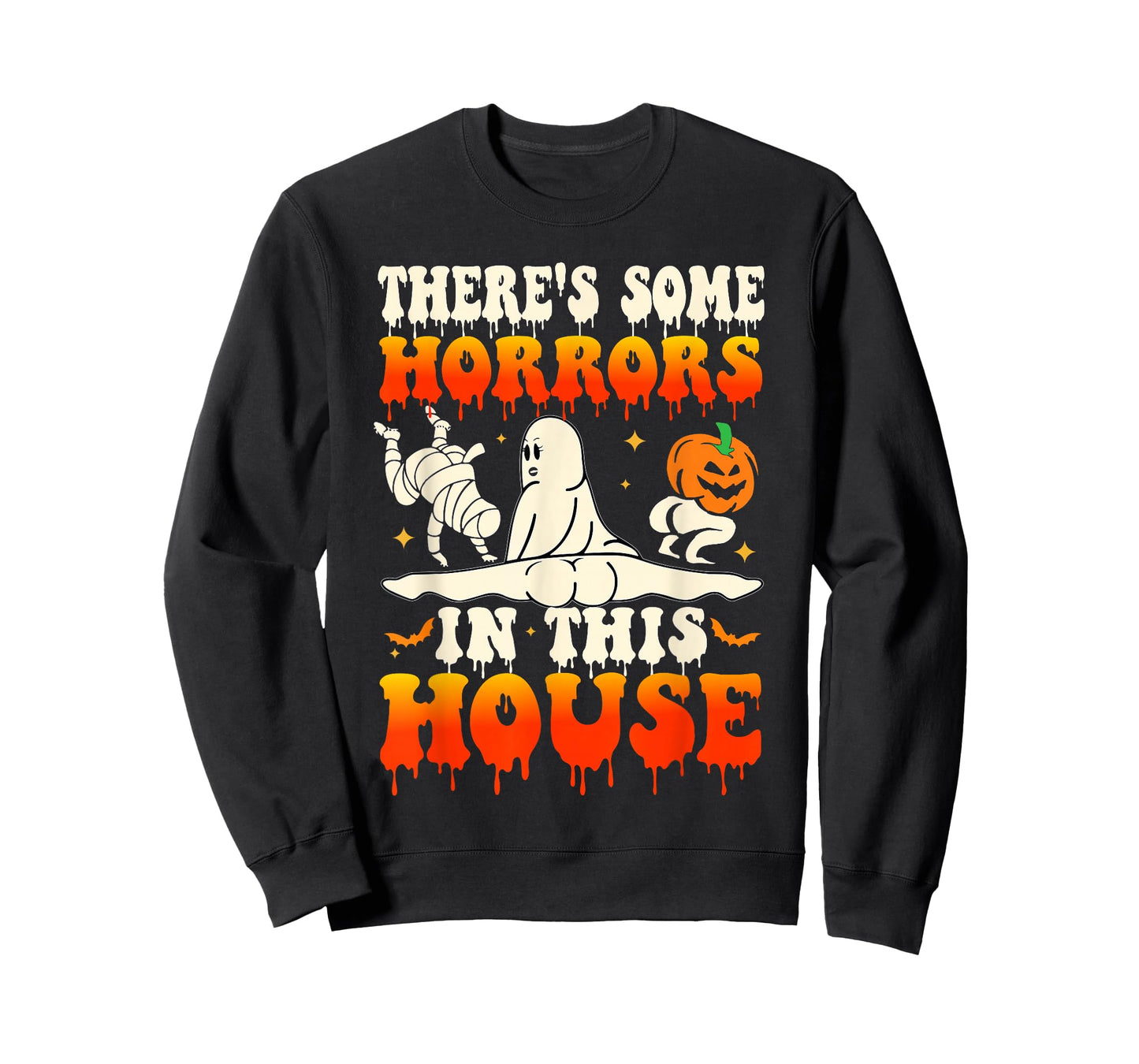 There's Some Horrors In This House Funny Ghost Halloween T-Shirt