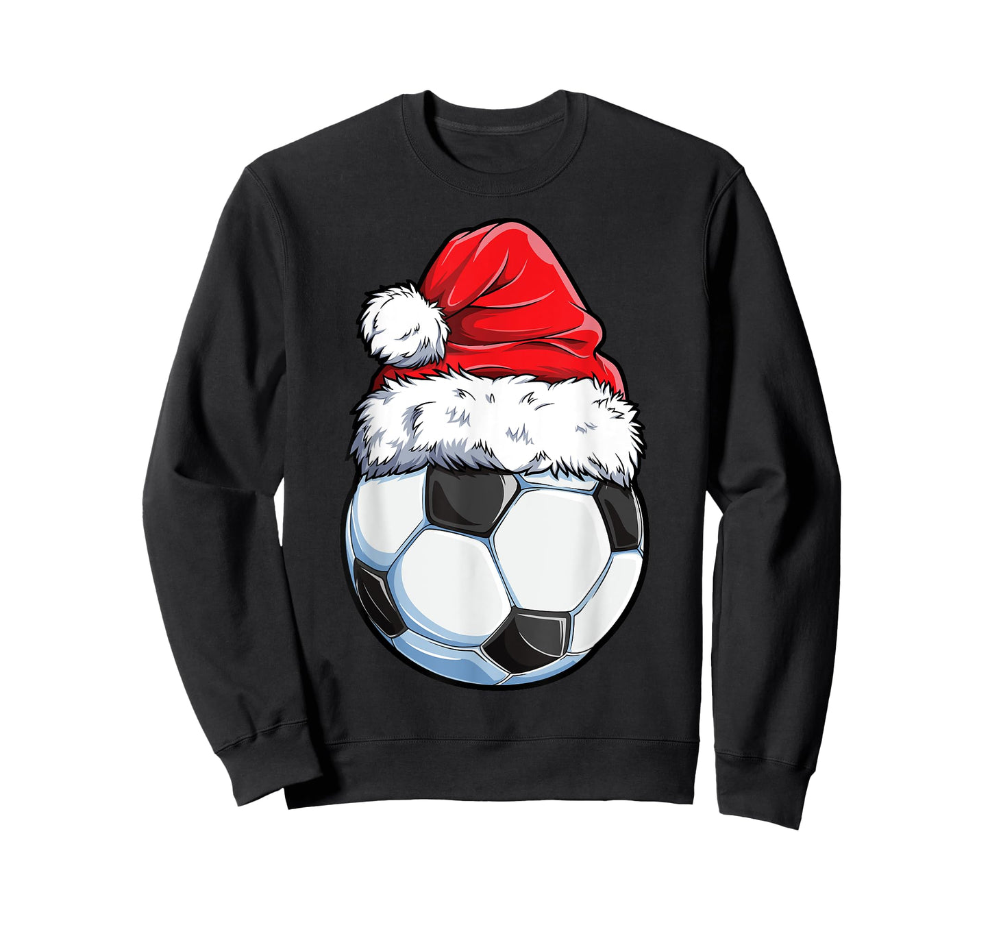 Christmas Soccer Ball Santa Hat Funny Sports Xmas Boys Men T-Shirt