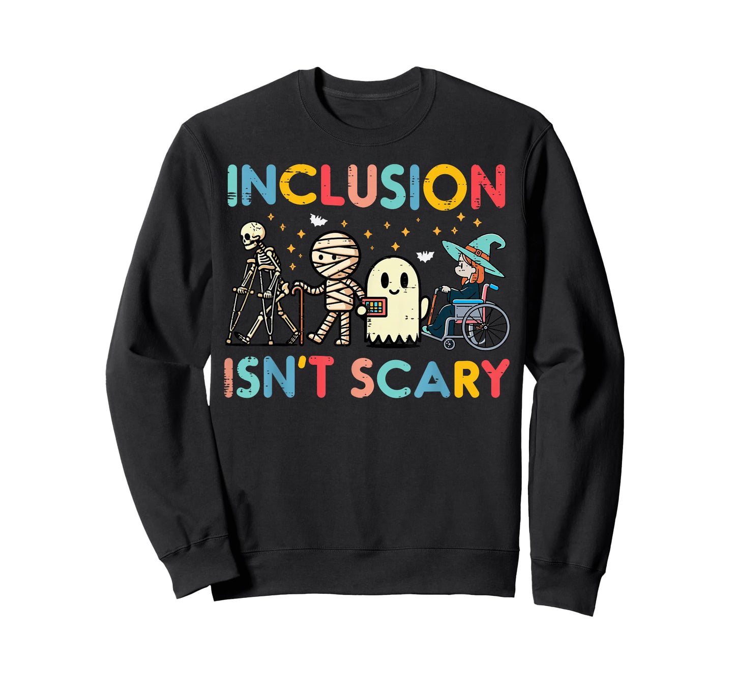 Inclusion Isnt Scary Teacher Para SLP Halloween Men Women T-Shirt