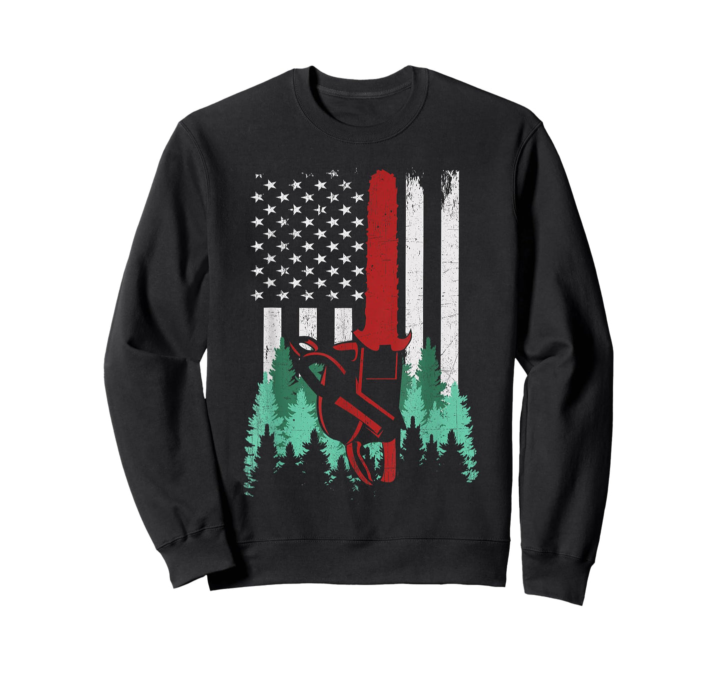 Funny Thin Red Line Logger Arborist Lumberjack American Flag Women Men T-Shirt