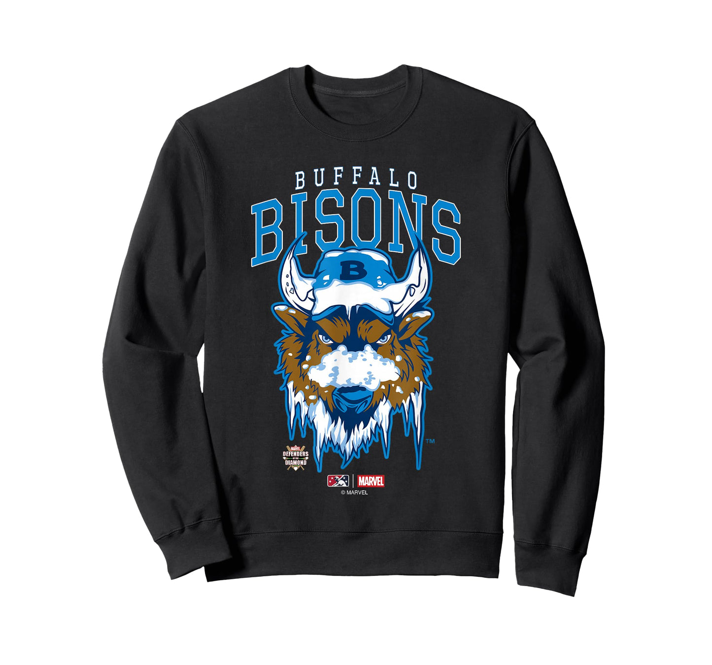 Marvel x MiLB Buffalo Bisons Defenders Big Chest Logo T-Shirt