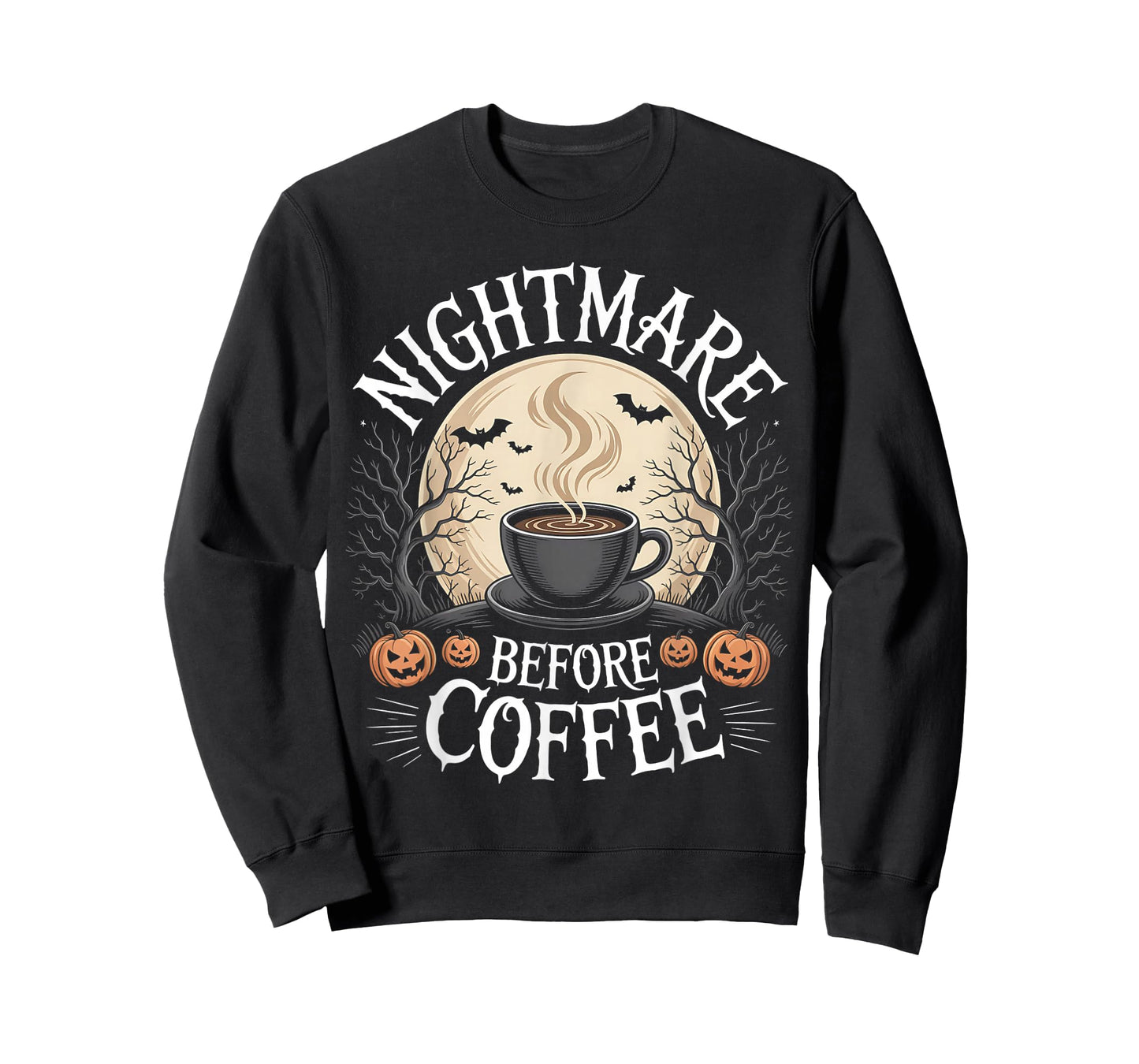 Cute Nightmare Before Coffee Halloween Shirt Funny Mug Gifts T-Shirt