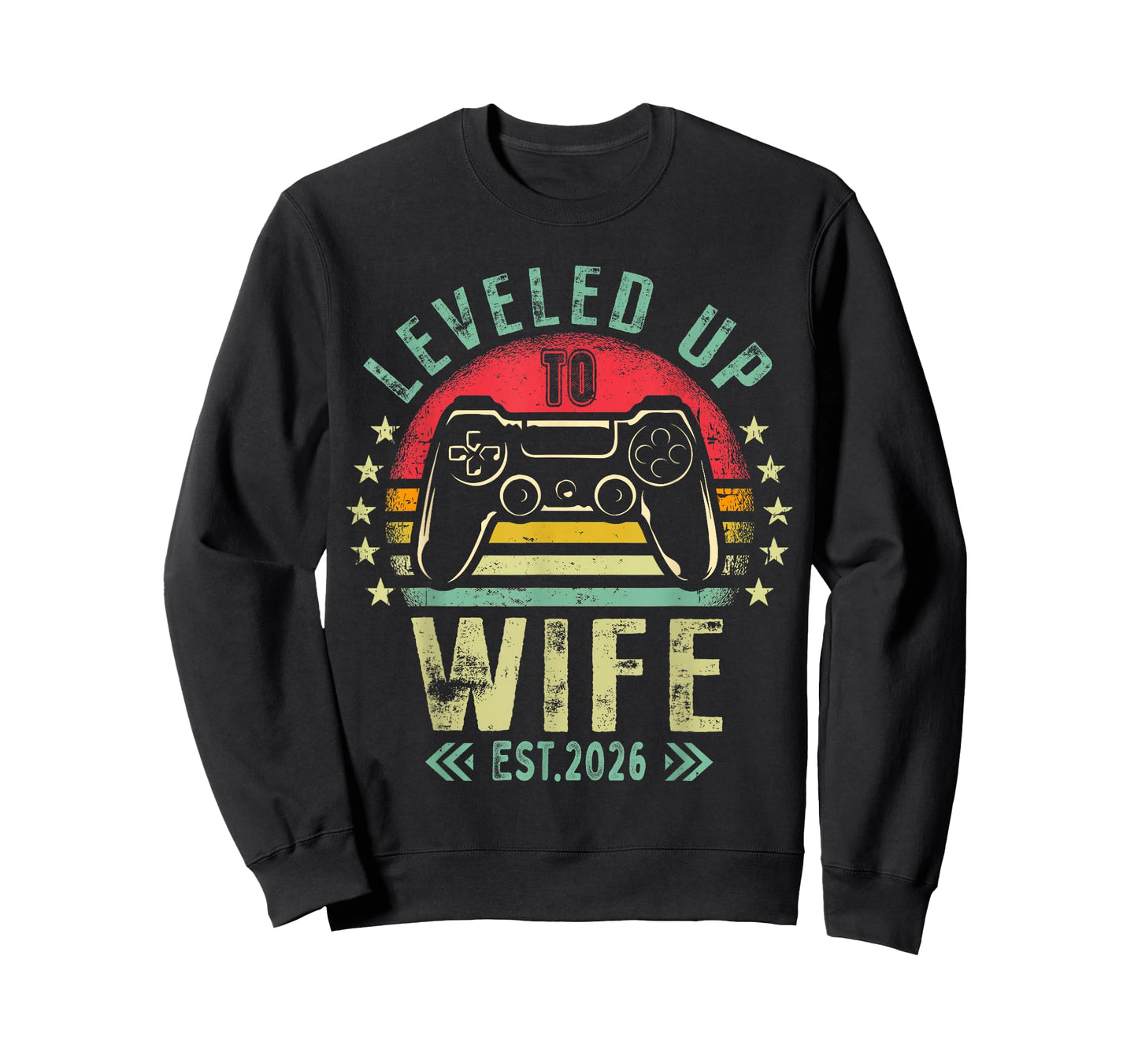 Leveled Up to Wife 2026 Newly Married Gamer Promoted to Wife T-Shirt