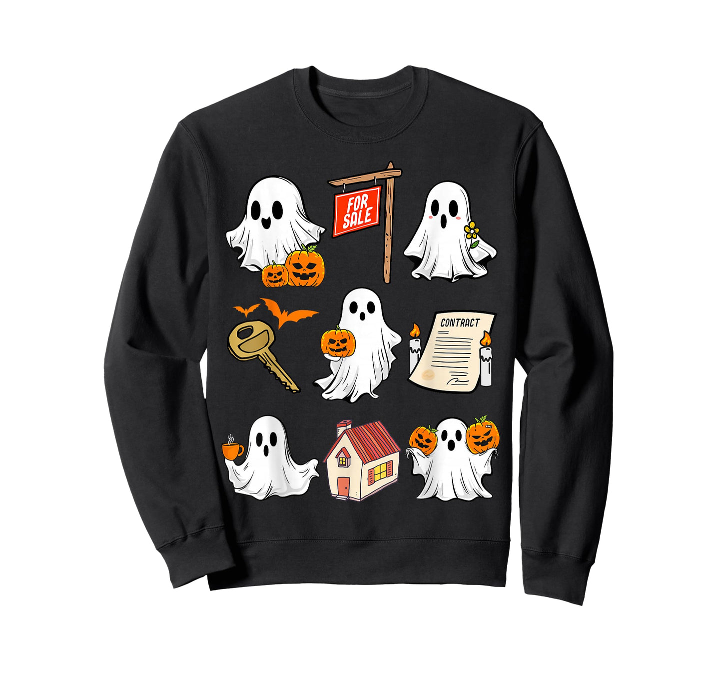 Halloween Real Estate Agent Spooky Ghost Boo Broker Realtor T-Shirt