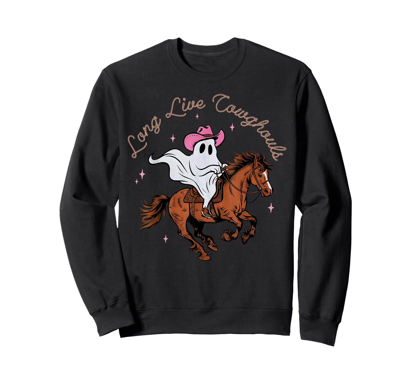 Long Live Cowghouls Western Ghost Halloween Cowboy Cowgirl T-Shirt