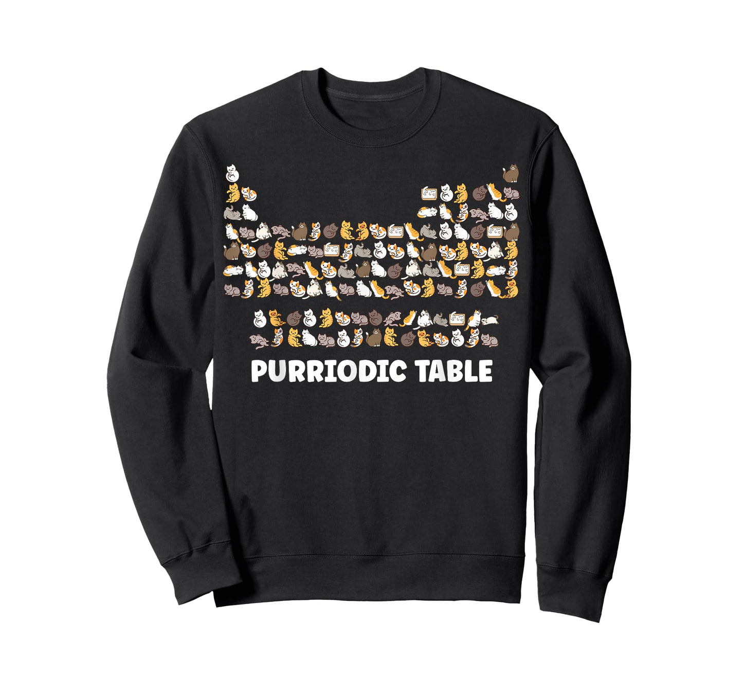 Cat Periodic Table Chemistry Science Gifts For Cat Dad Mom T-Shirt for Men Women Kids