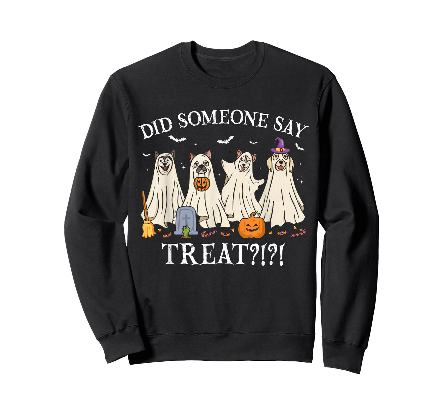 Halloween Ghost Dogs Did Someone Say Treat Ghost Dog Boo T-Shirt