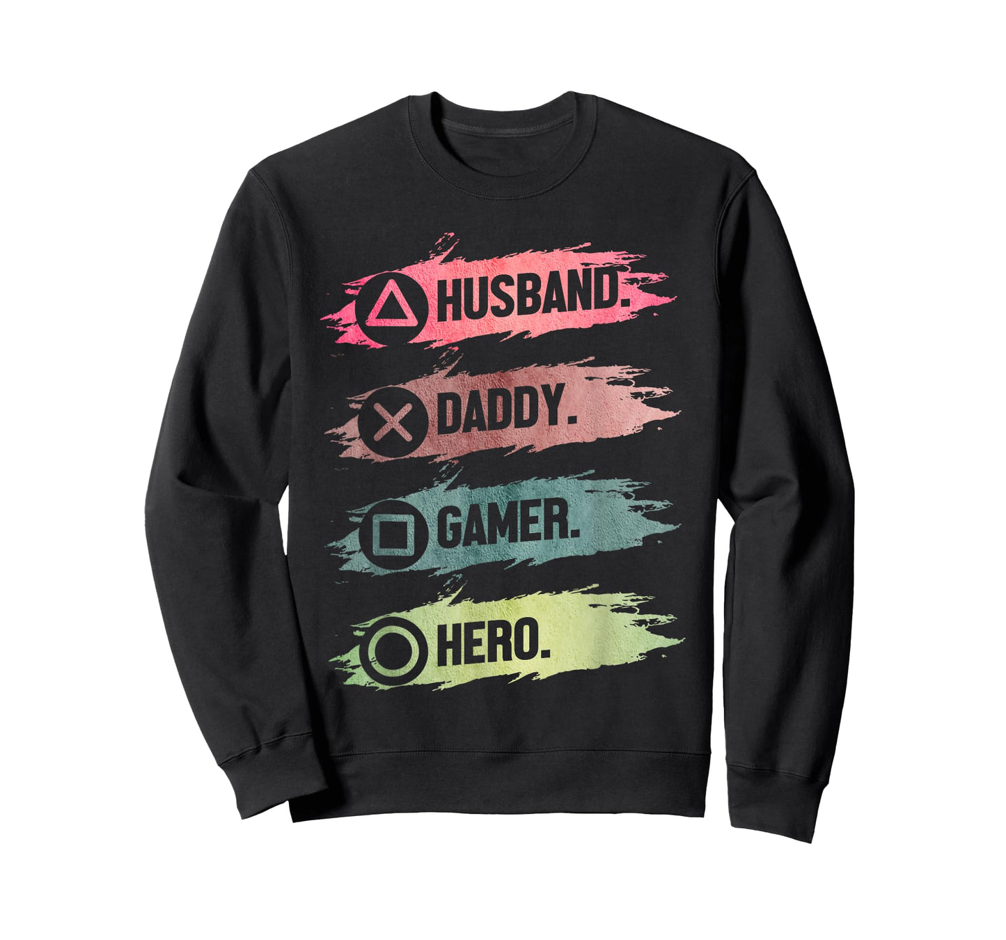 Husband Daddy Gamer Hero Funny Gaming Dad Father's Day T-Shirt