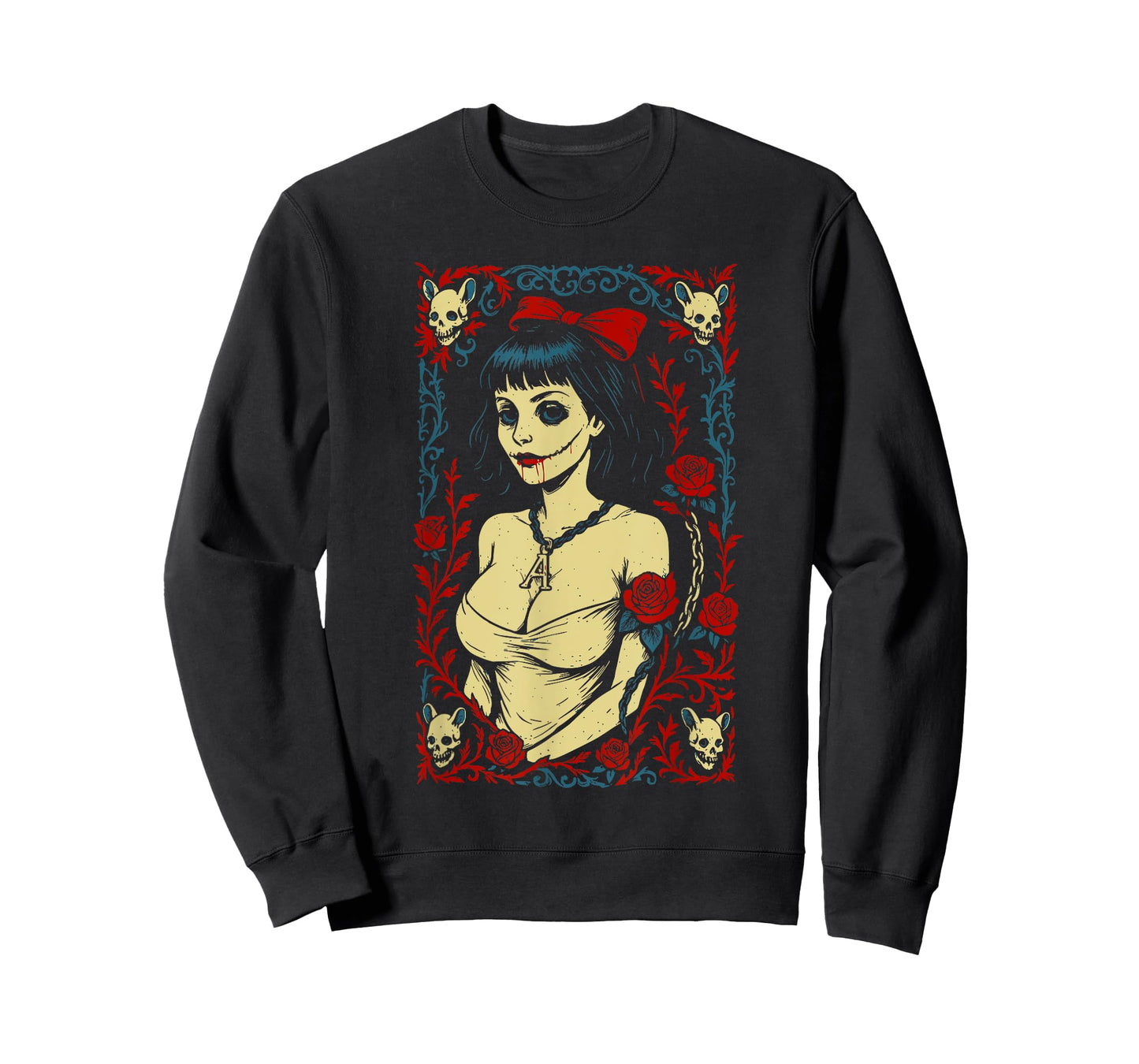 Sexy Zombie Pin-up Girl Vintage Goth Occult T-Shirt