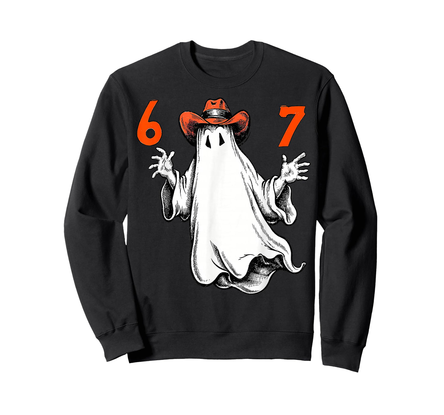 Haunted by 6 7 Funny Ghost Thanksgiving Fall Autumn Design T-Shirt