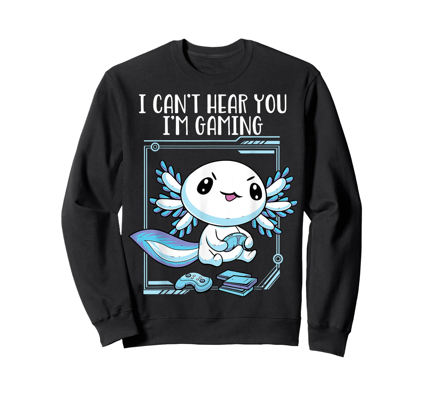 Gamer Axolotl Shirt Gamesolotl Fish Gaming Video Gamer Anime T-Shirt