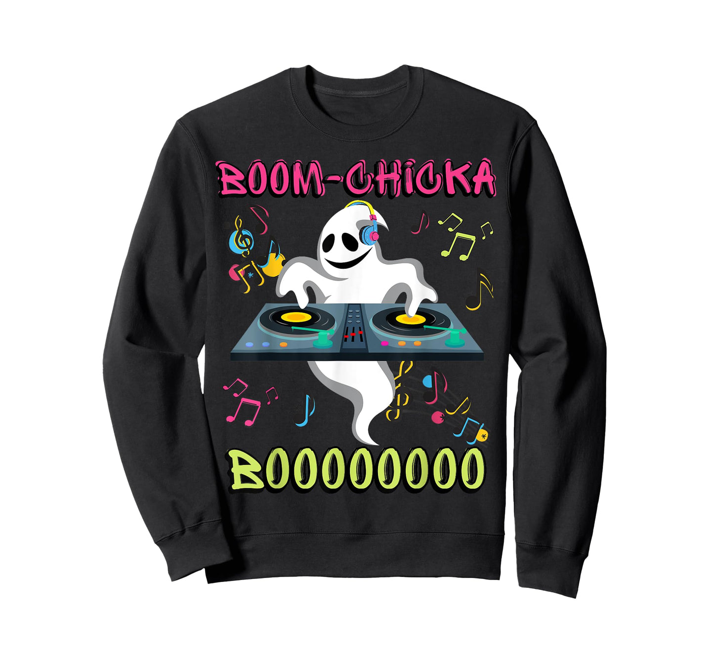 Ghost DJ/ Boom Chicka Boo/ Halloween Costume/ Funny Ghost T-Shirt