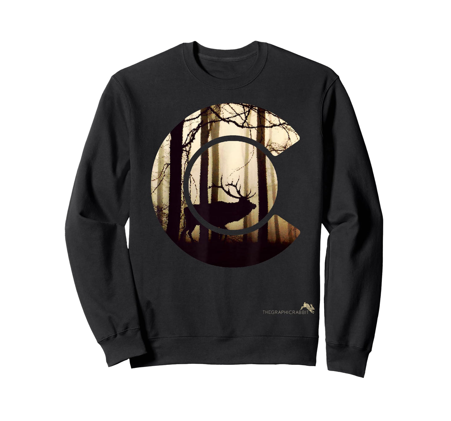 Colorado Flag Logo Elk Hunting Shirt Men T-Shirt
