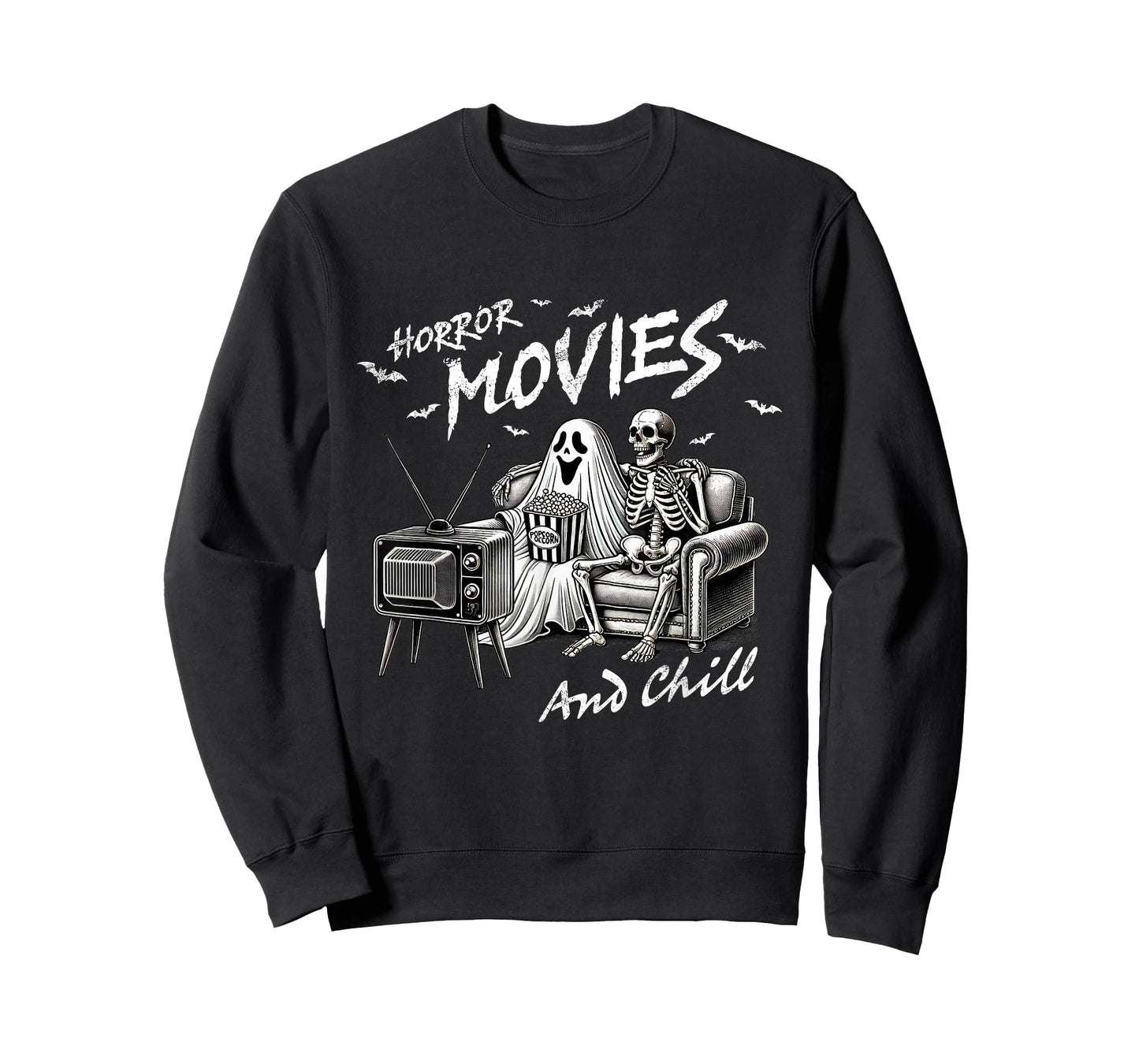 Funny Horror Movies And Chill Halloween T-Shirt