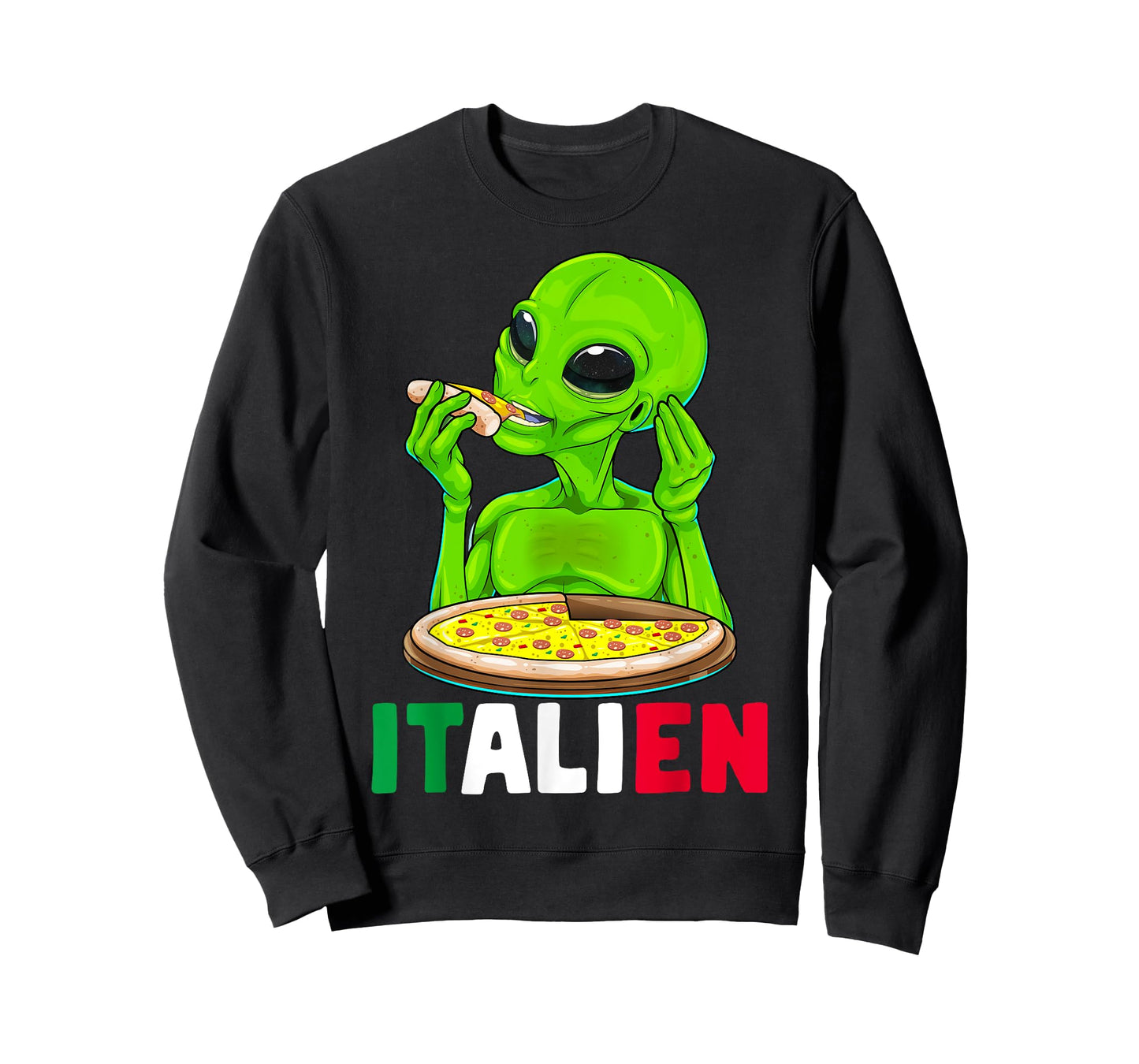 Italian Alien Italien Italy UFO Extraterrestrial Pizza Meme T-Shirt