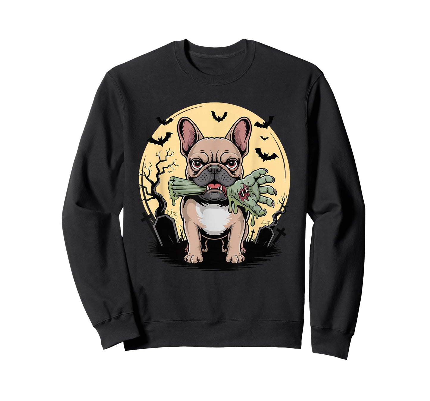 Halloween Moon Zombie French Bulldog Frenchie T-Shirt