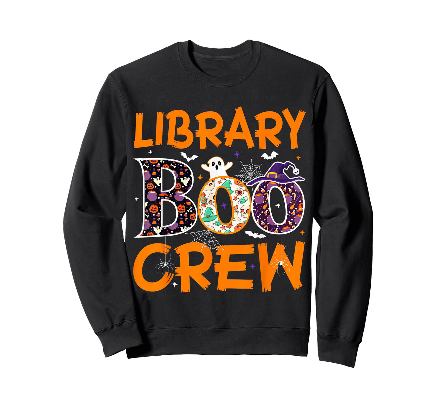 Library Boo Crew Book Lovers Funny Halloween Library Ghost T-Shirt