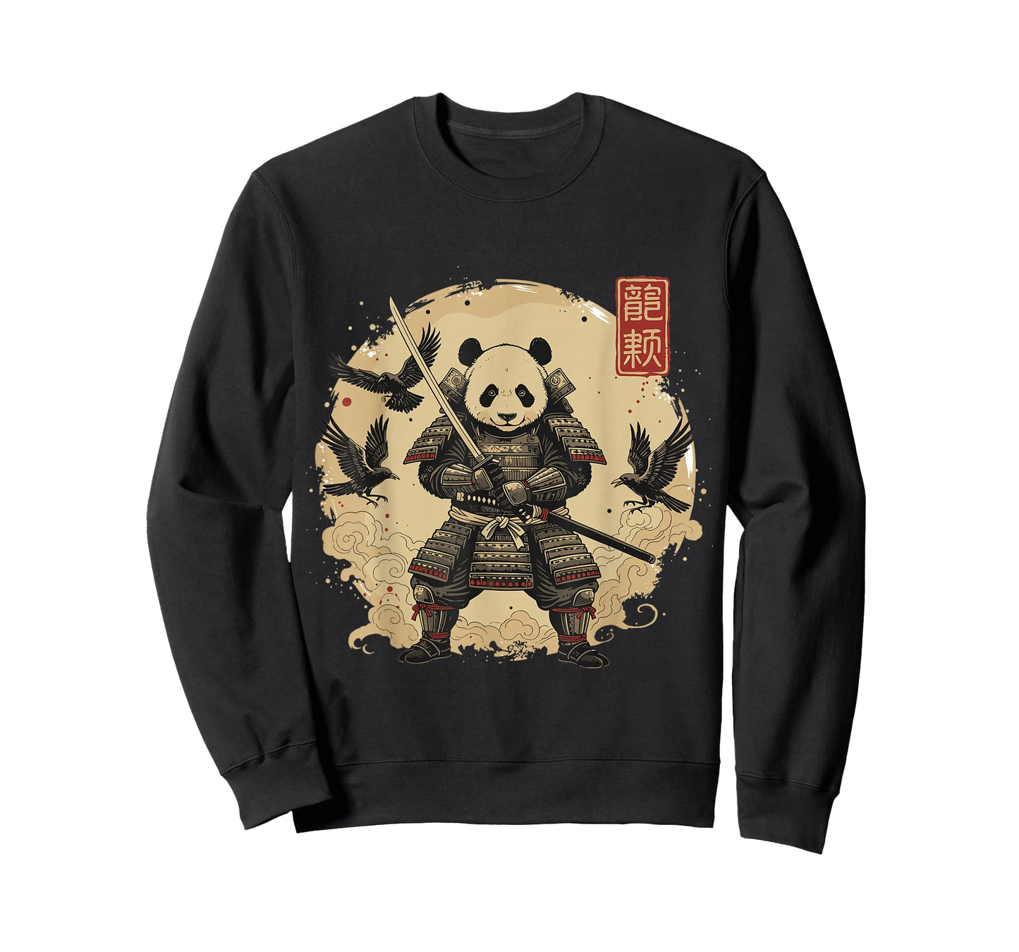 Samurai Panda Shirt Warrior Vintage Graphic Japanese Men T-Shirt