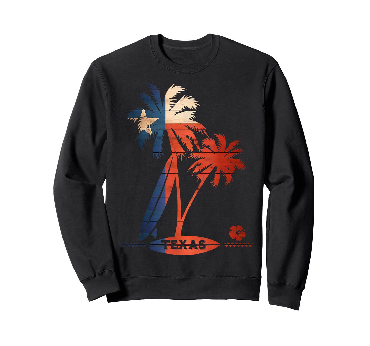 Surf Texas Palm Tree and Surfboard Tee Shirt T-Shirt