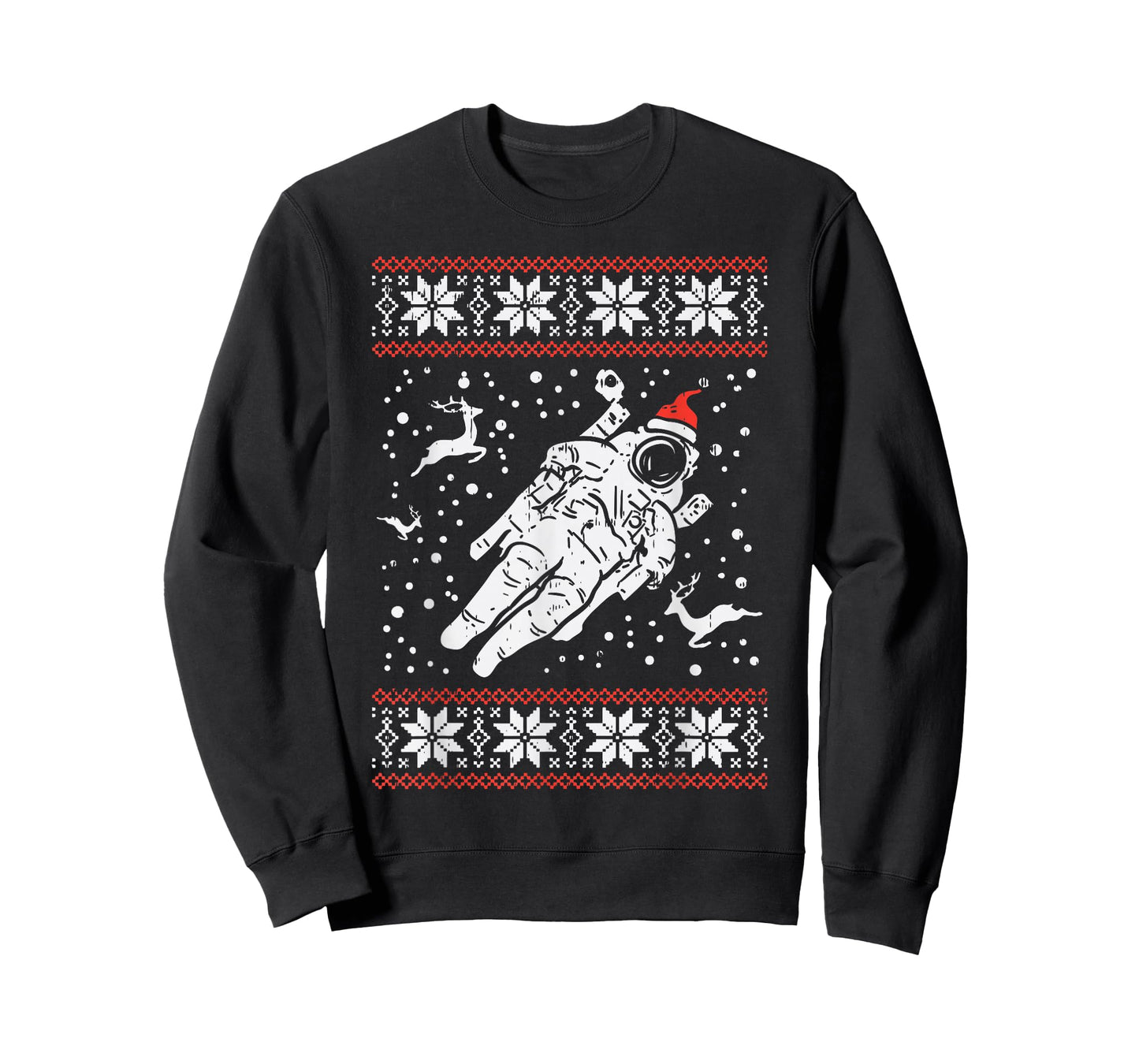 Astronaut Ugly Christmas Sweater Xmas Space Lover Boys PJ T-Shirt