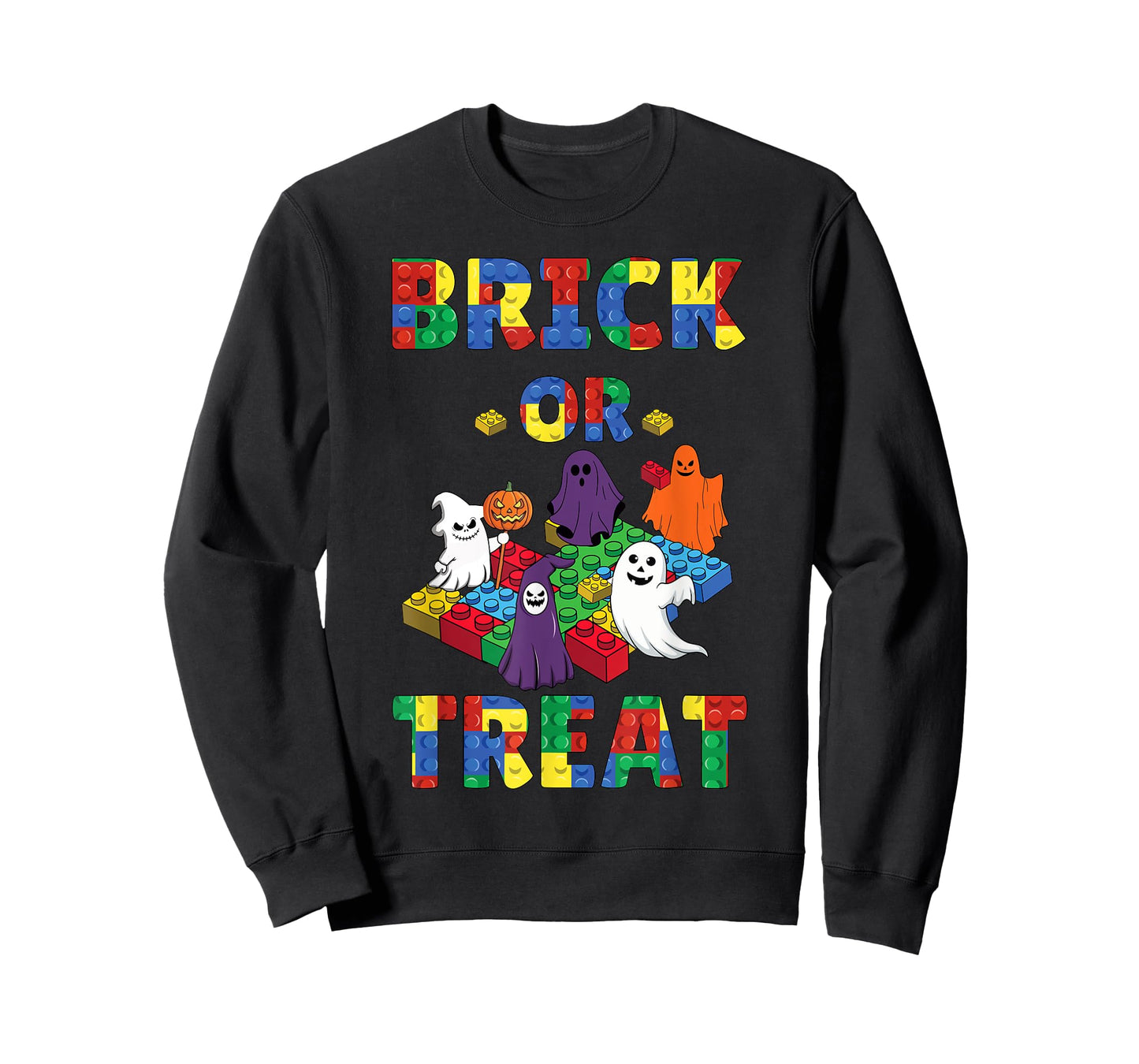 Brick Or Treat Brick Master Builder Funny Kids Halloween T-Shirt