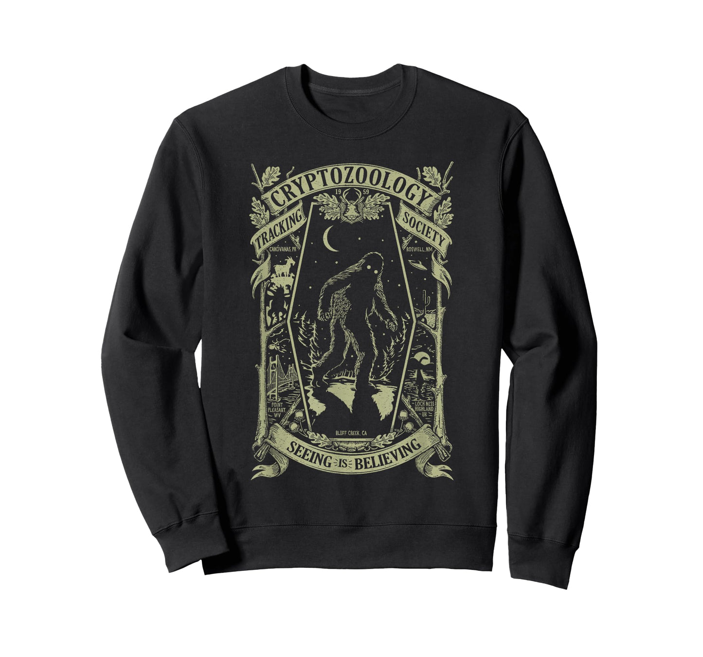 Cryptozoology Tracking Society Cryptid Bigfoot Jackalope T-Shirt