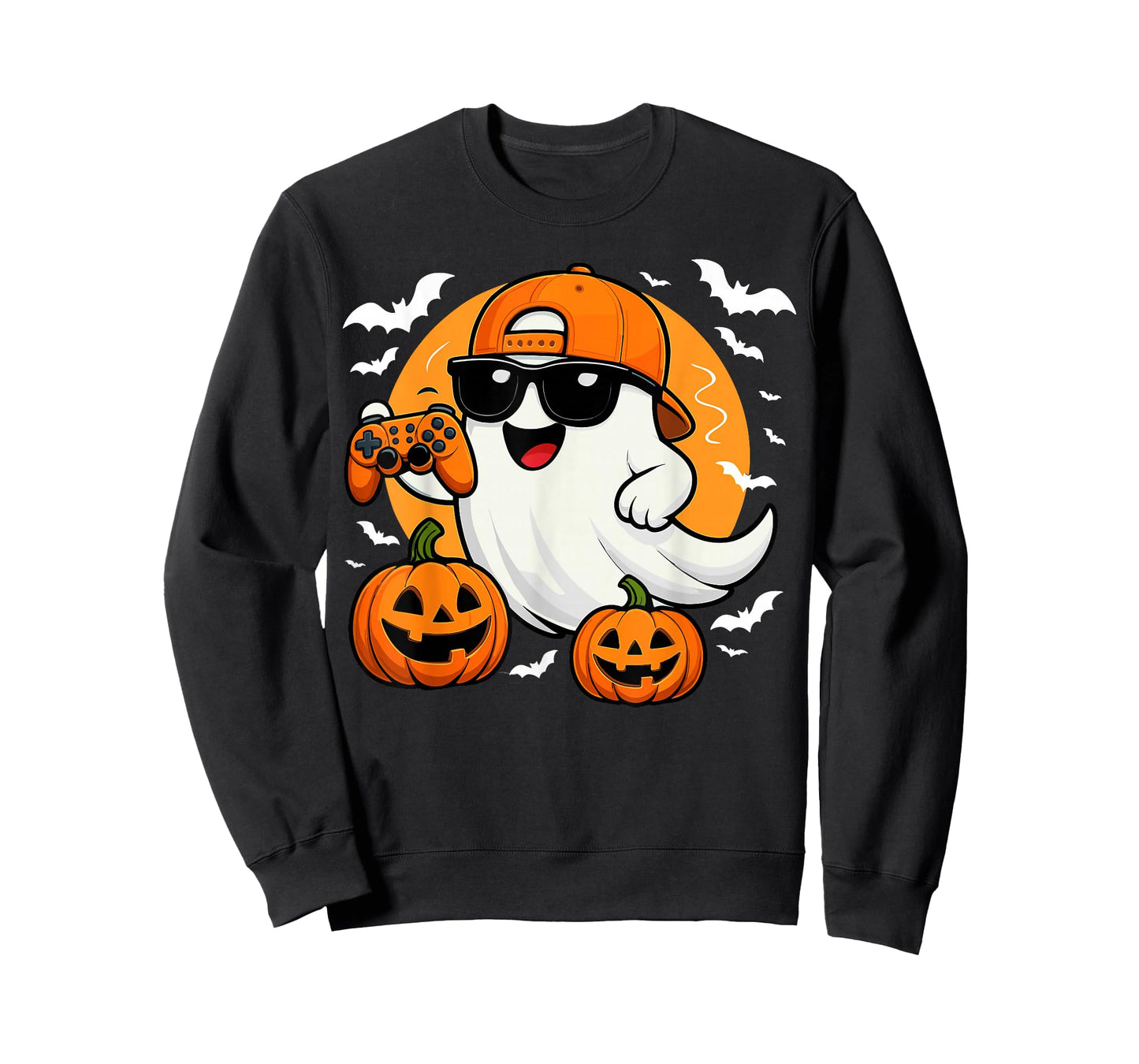 Halloween Ghost Gamer Funny Video Gaming Halloween Ghosts T-Shirt