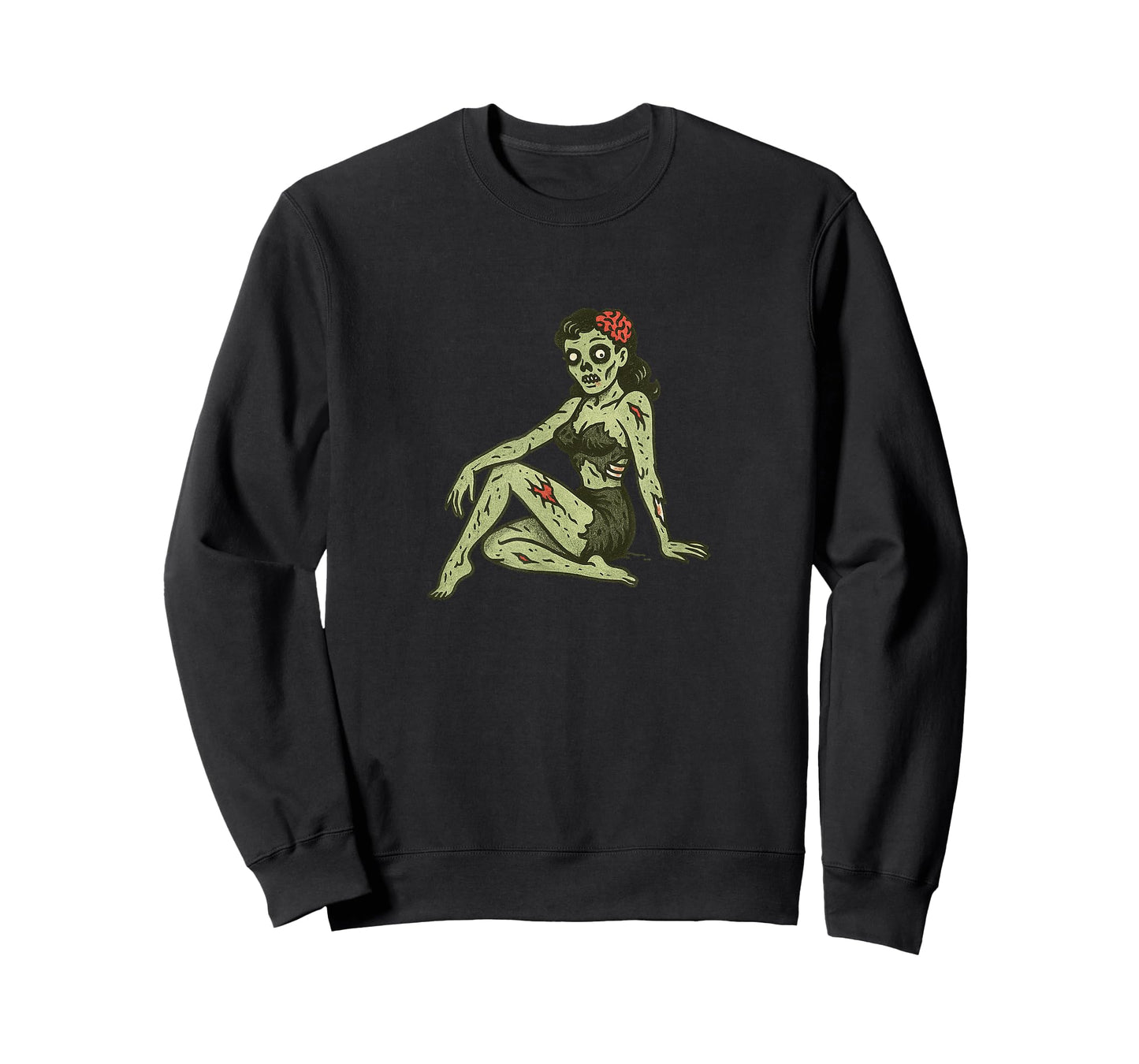 Zombie Girl Pinup Halloween Party Undead Retro Cheesecake T-Shirt