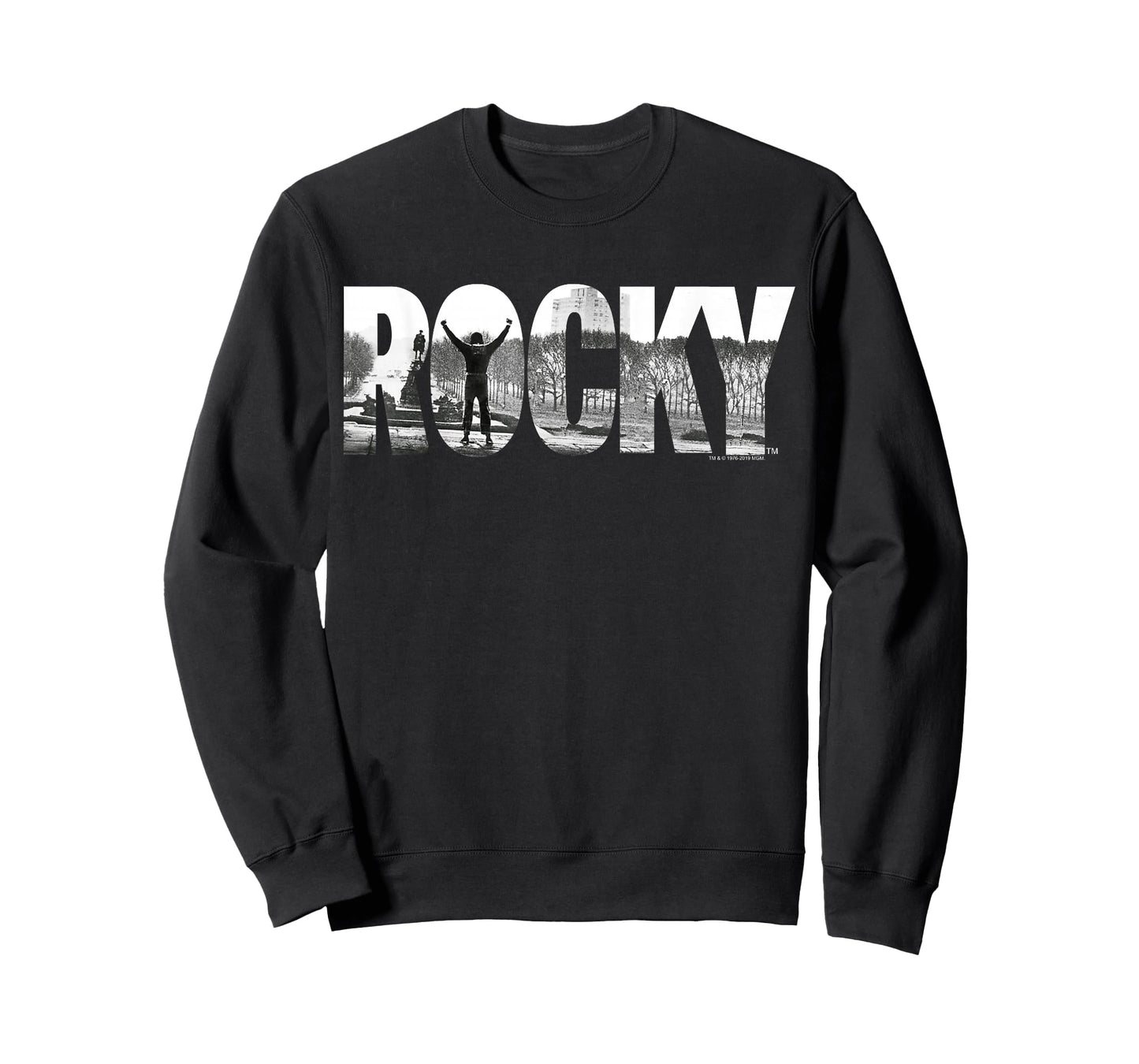 Rocky Black Classic Fit T-Shirt, Cotton Crew Neck, Adult Graphic Tee