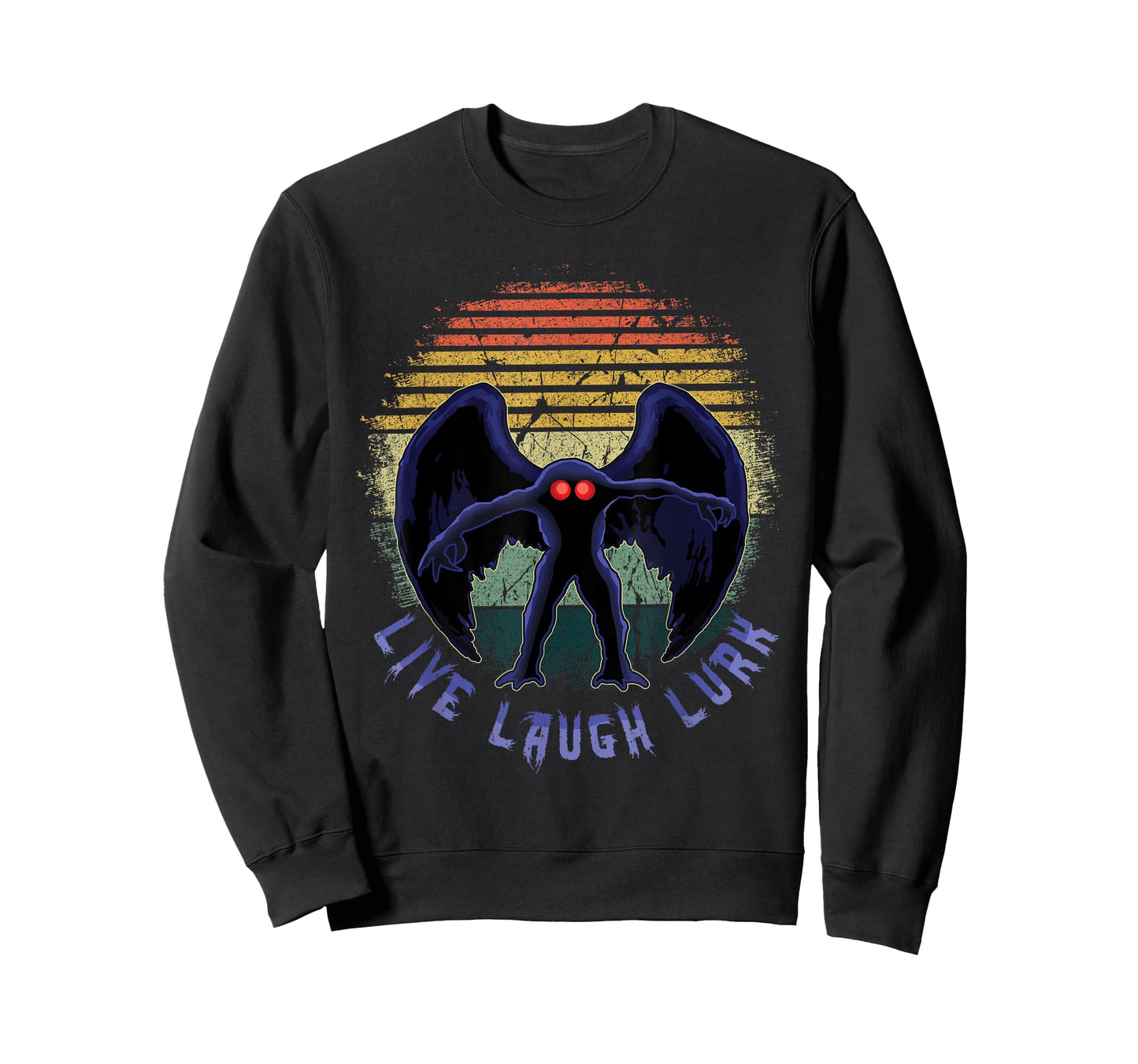 Monster Vintage Moth Man Laugh Live Lurk Halloween Cryptid T-Shirt
