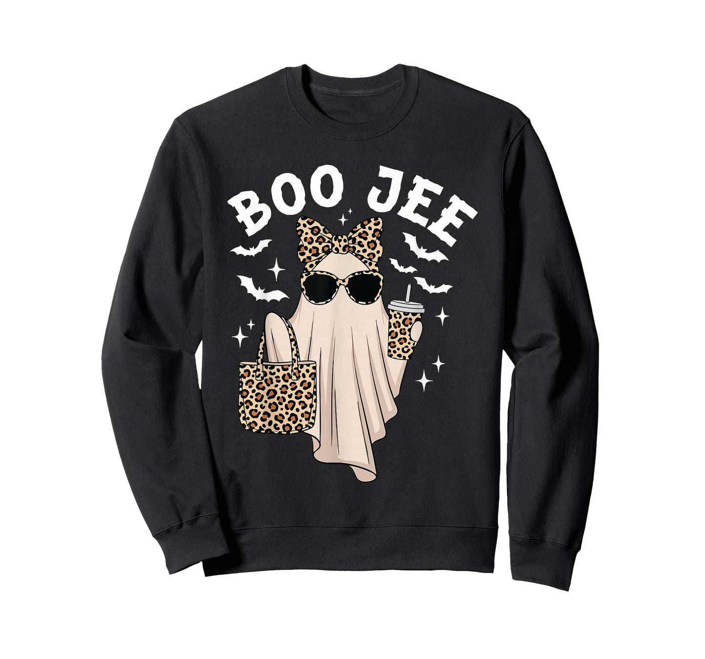 Boo JEE Boujee Pink Ghost Halloween October Vibes T-Shirt
