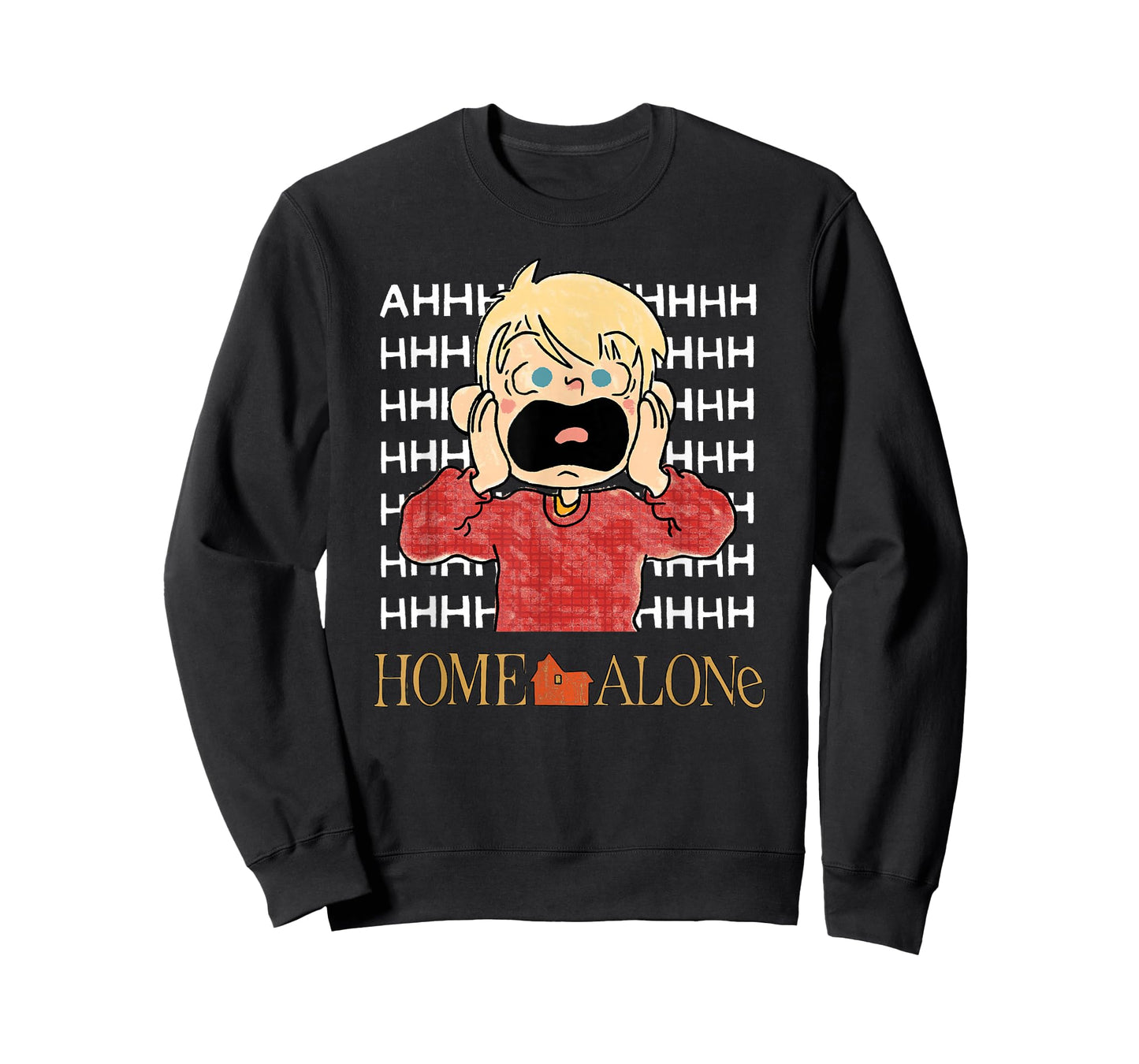 Home Alone Christmas Kevin McCallister Screaming Doodle Art T-Shirt