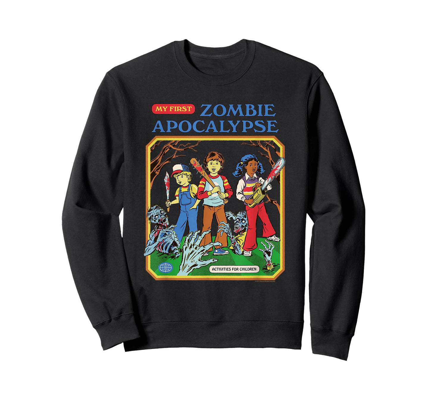Steven Rhodes My First Zombie Apocalypse Retro Dark Humor T-Shirt