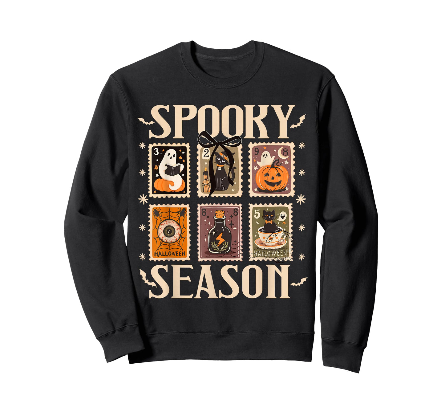 Retro Ghost Cute Fall Halloween Pumpkin Season T-Shirt