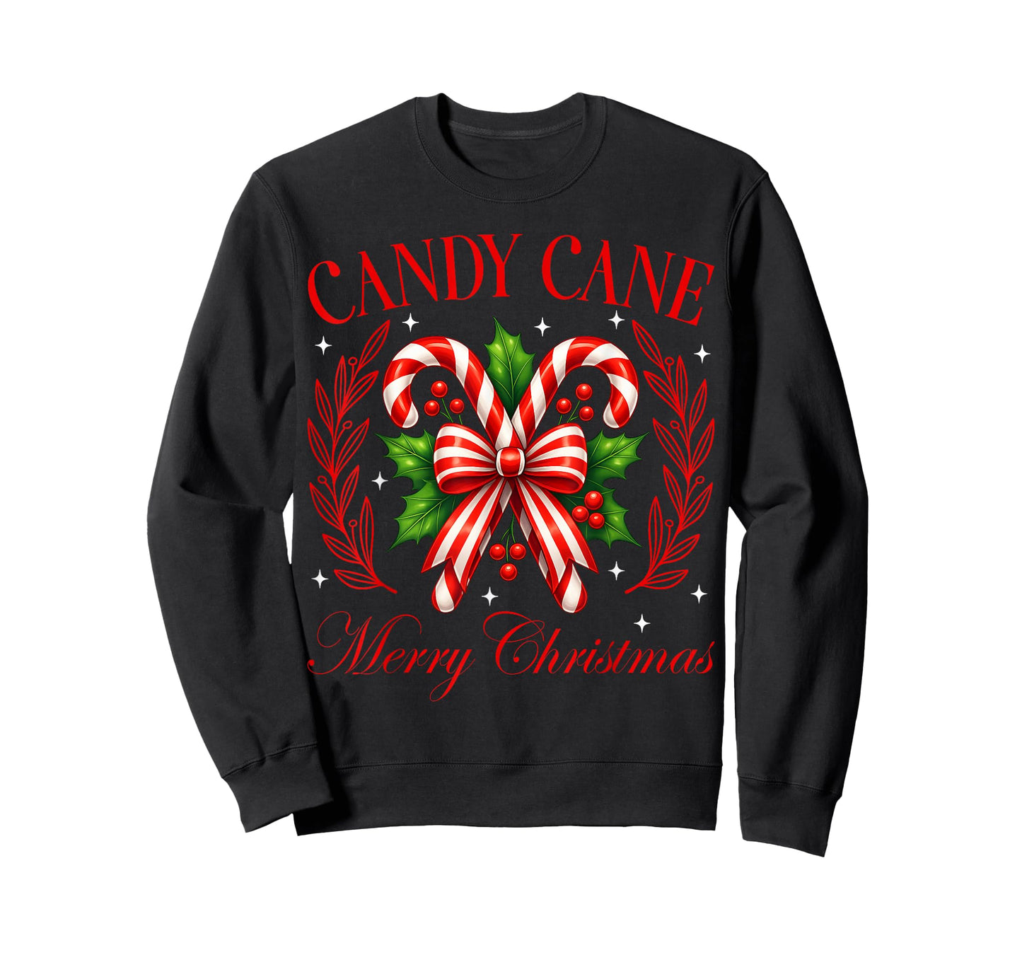 Merry Christmas Candy Cane Xmas Holiday Matching Family T-Shirt