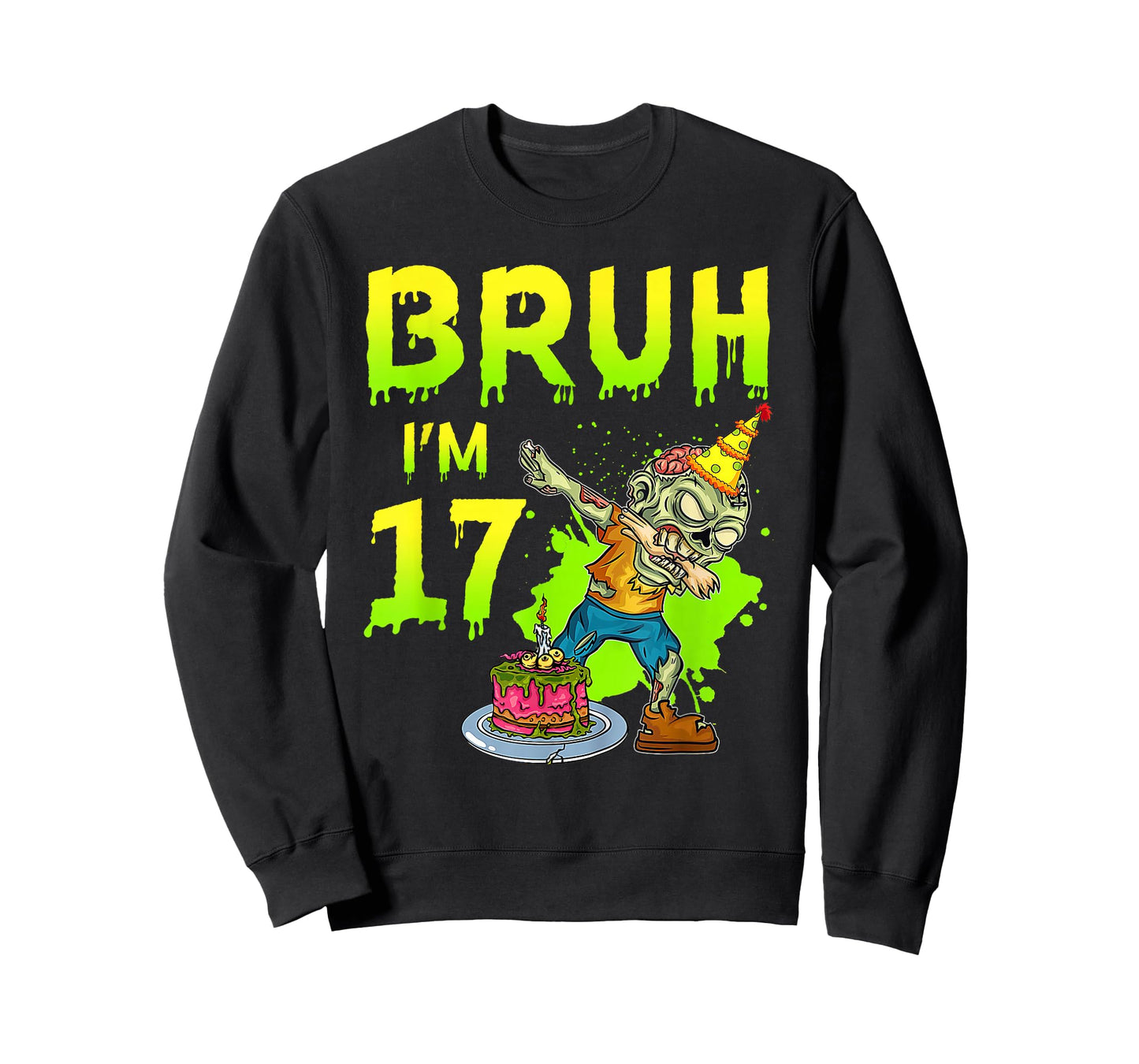Bruh I'm 17th Birthday Zombie Lover 17 Years Old Boys T-Shirt
