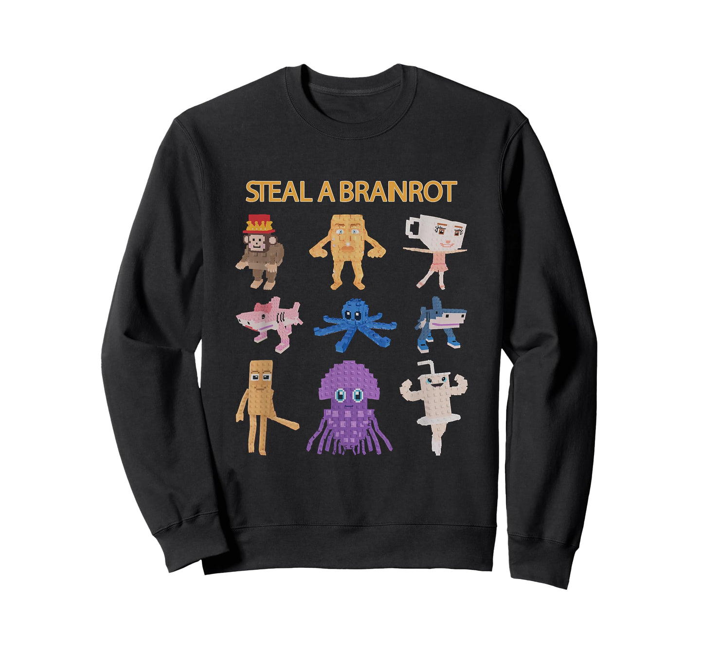 Steal a Brain Rot Funny Gamer Design T-Shirt