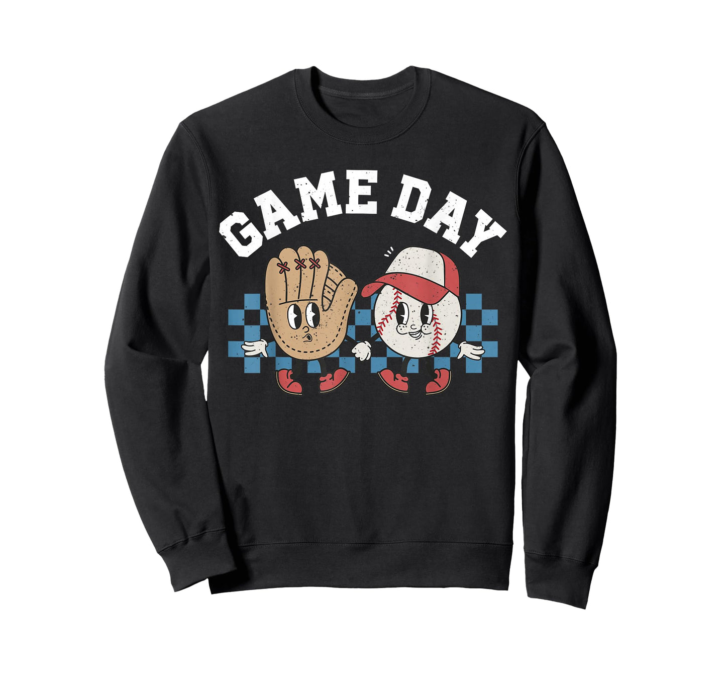 Baseball Retro Groovy Cartoon Love Baseball Season Game Day T-Shirt