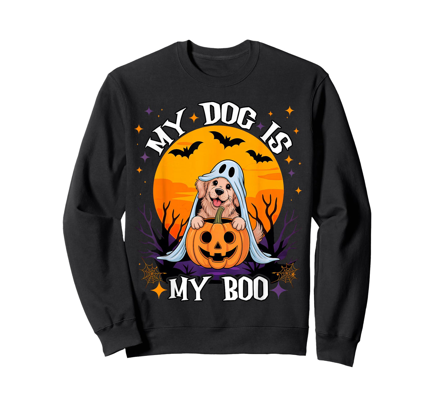 Dog Halloween Ghost Golden Retriever My Dog is My Boo Meme T-Shirt