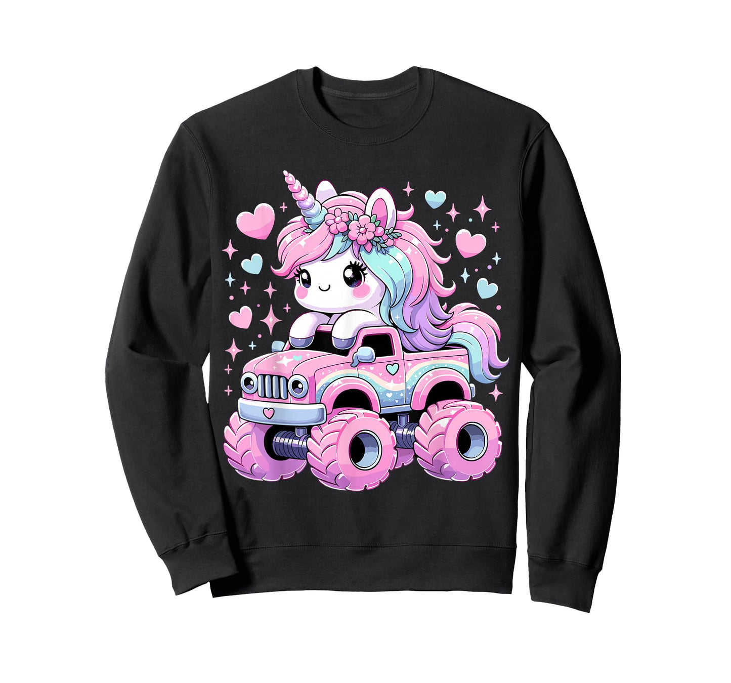 Monster Truck Unicorn Birthday Party Monster Truck Girl T-Shirt