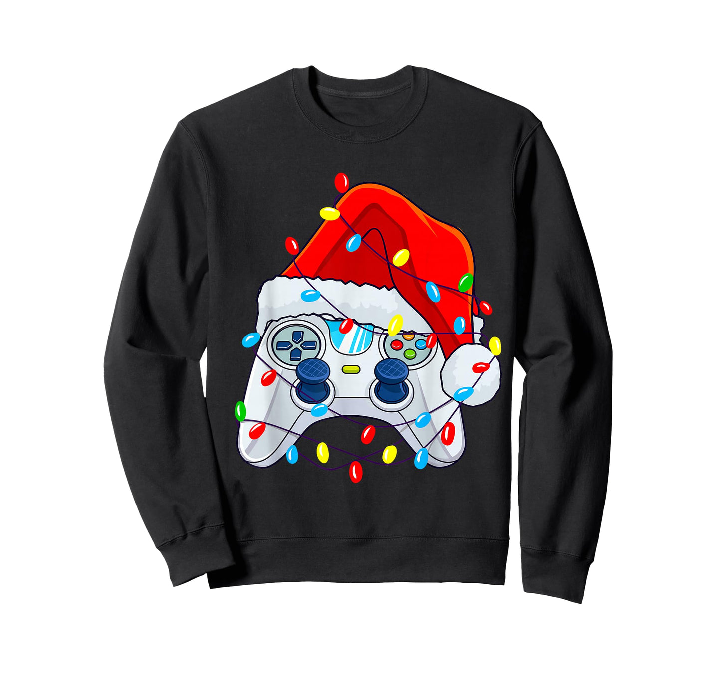 Video Game Controller Christmas Santa Hat Gamer Boys T-Shirt