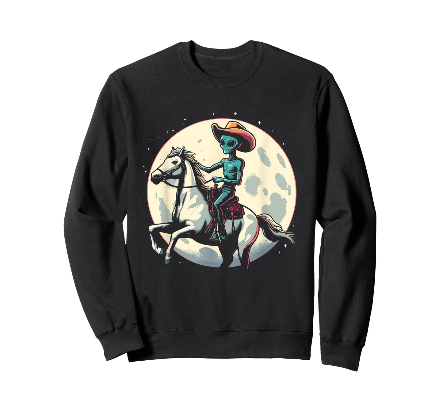 Alien Cowboy On A Horse - Vintage Alien UFO Conspiracy Lover T-Shirt