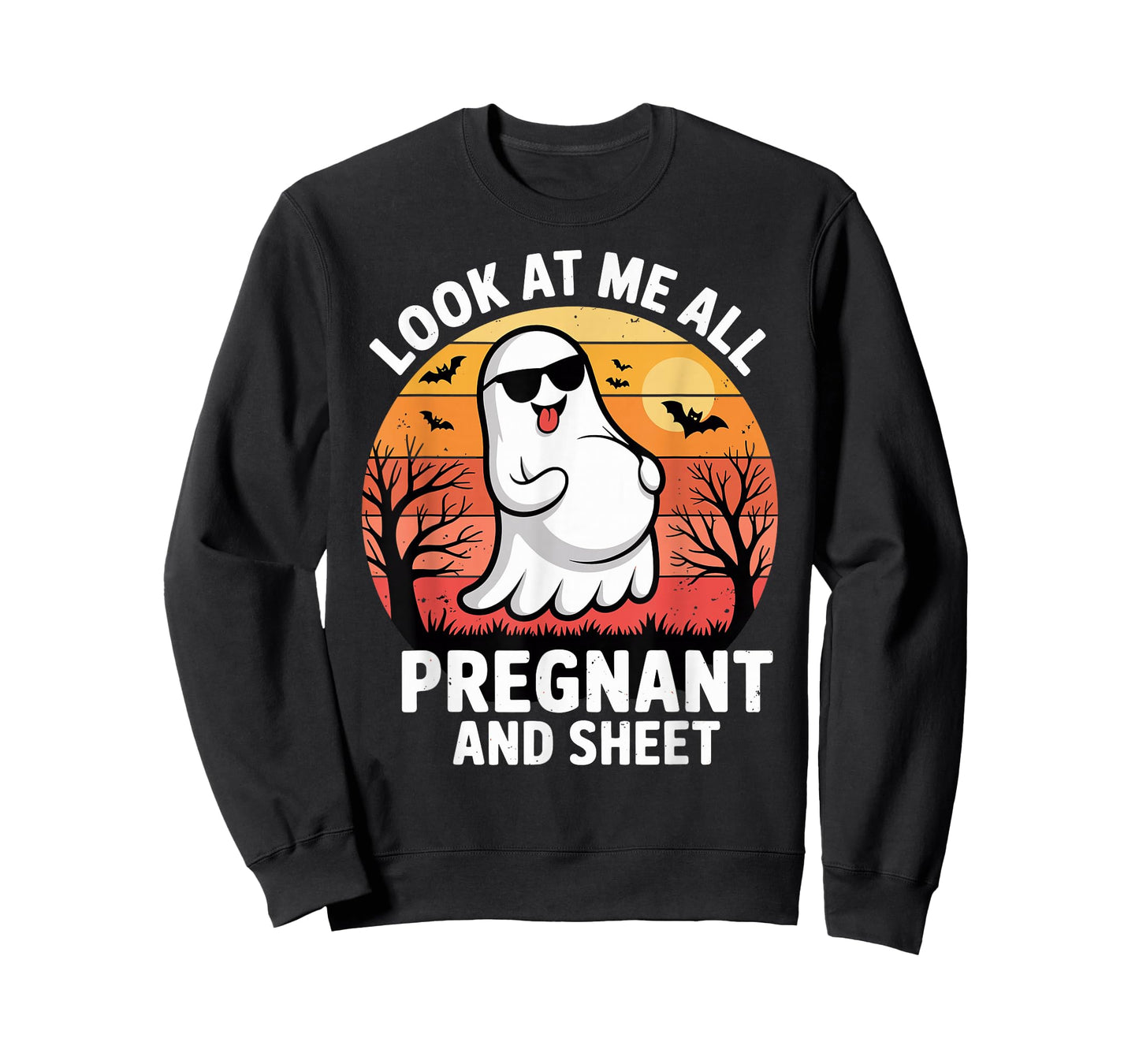 Funny Halloween Pregnant Maternity Ghost T-Shirt