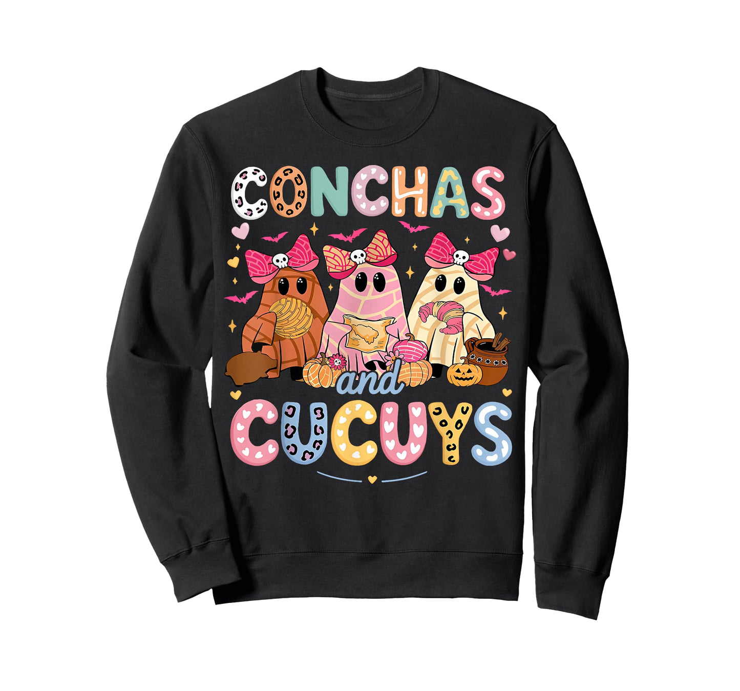 Conchas and Cucuys Ghost Funny Mexican Halloween Costume T-Shirt