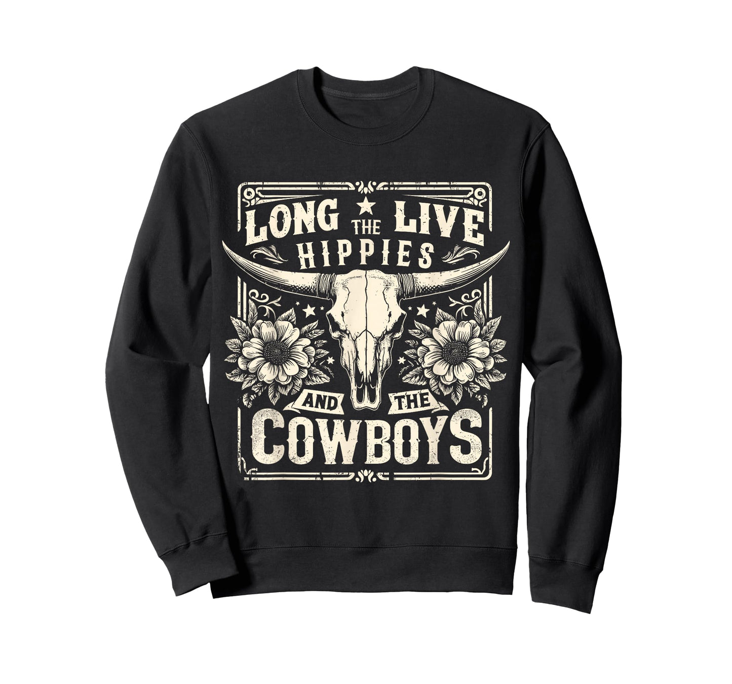 Long Live The Hippies and The Cowboys Country T-Shirt